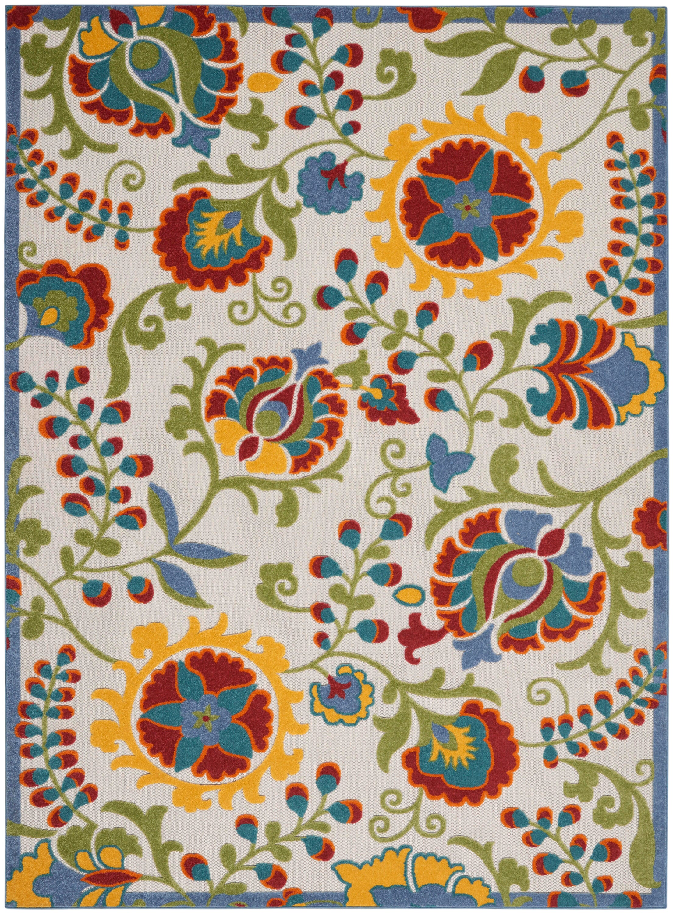 Nourison Home Splash 12' X 15' Leafy Vines Area Rug, Ivory/Multi, large