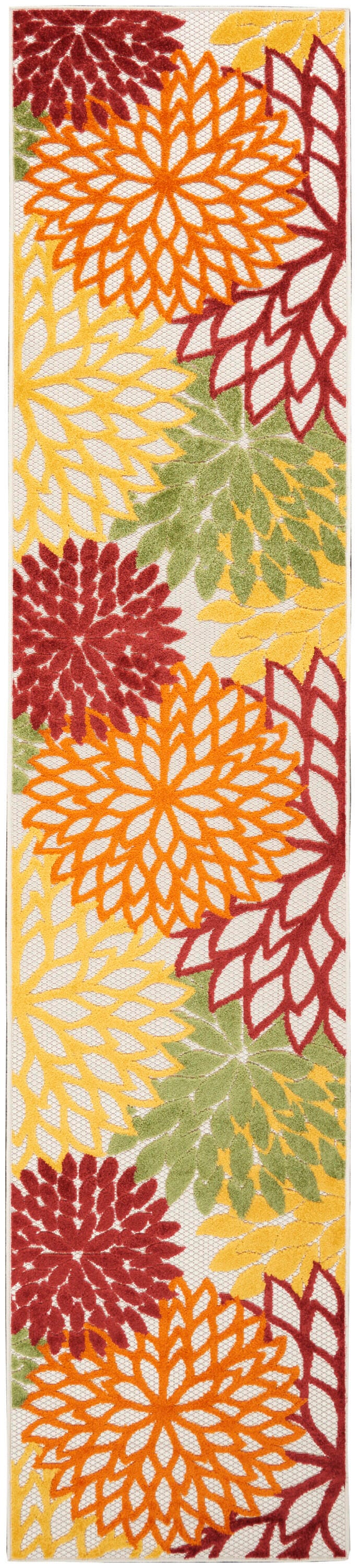 Nourison Home Splash 2'3" X 12' Dahlia Floral Runner, Red/Multi, large