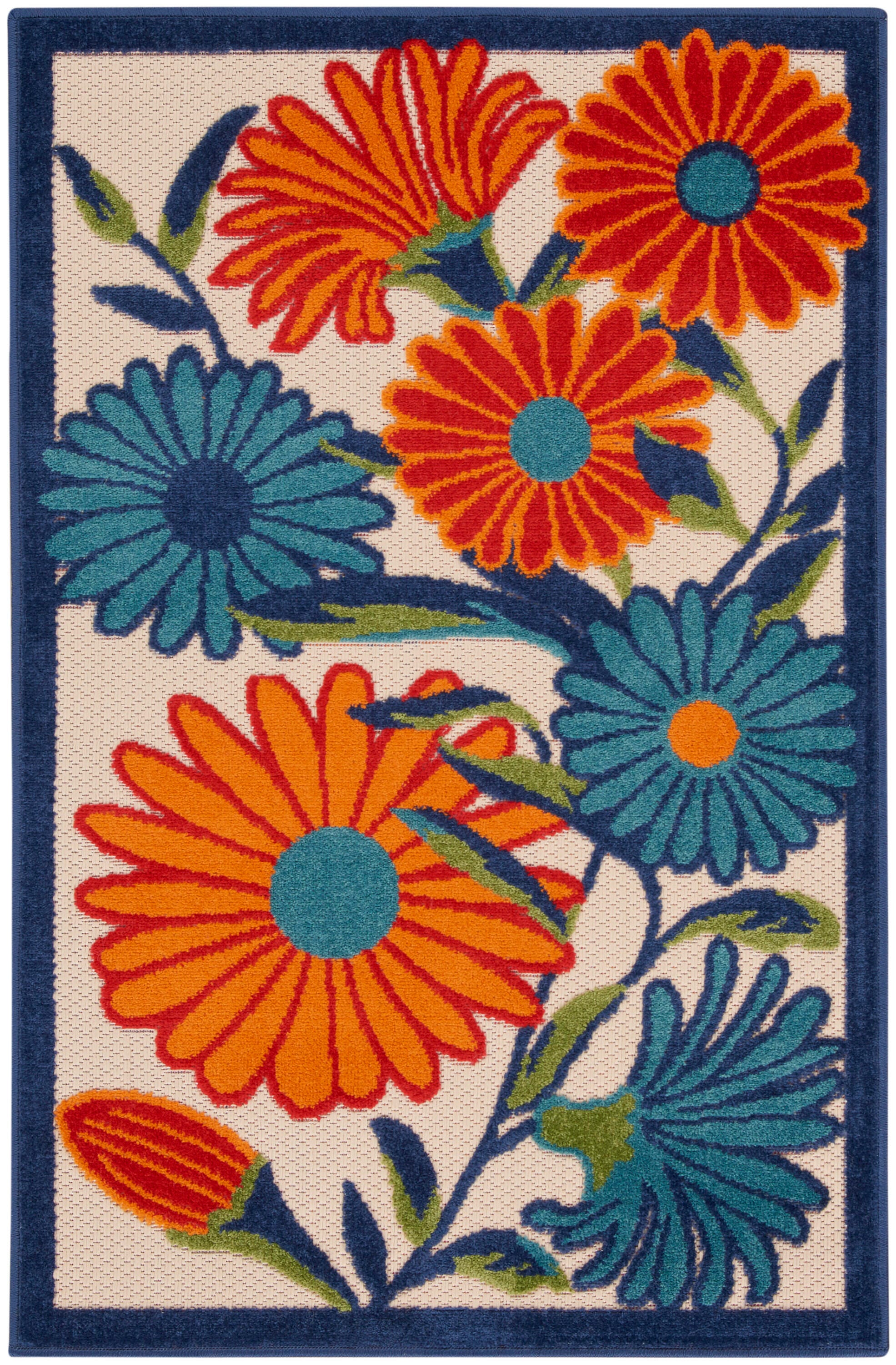 Nourison Home Splash 2'8" X 4' Daisy Floral Area Rug, Multi, large