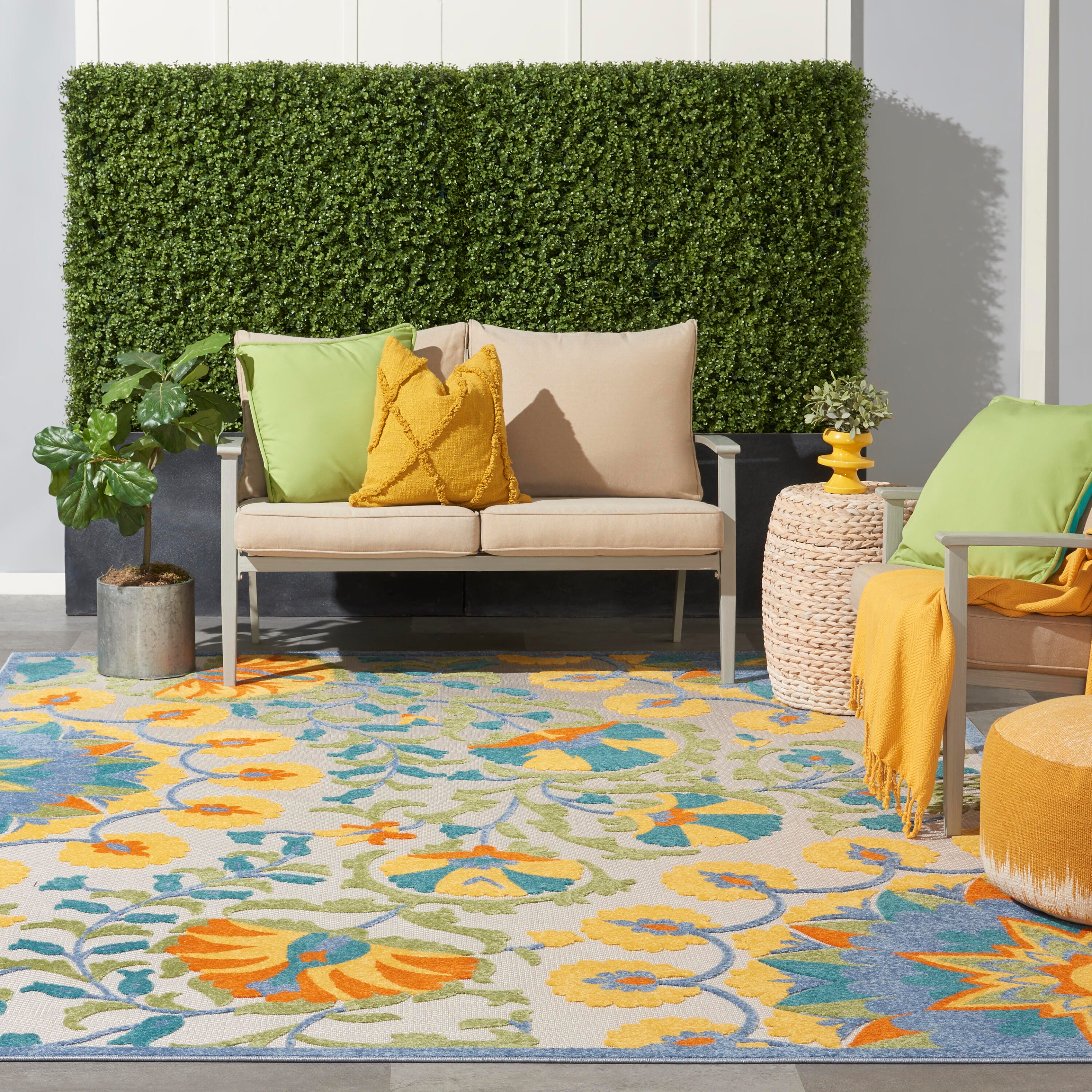 Nourison Home Splash 12' X 15' Petals Area Rug, Multi, large