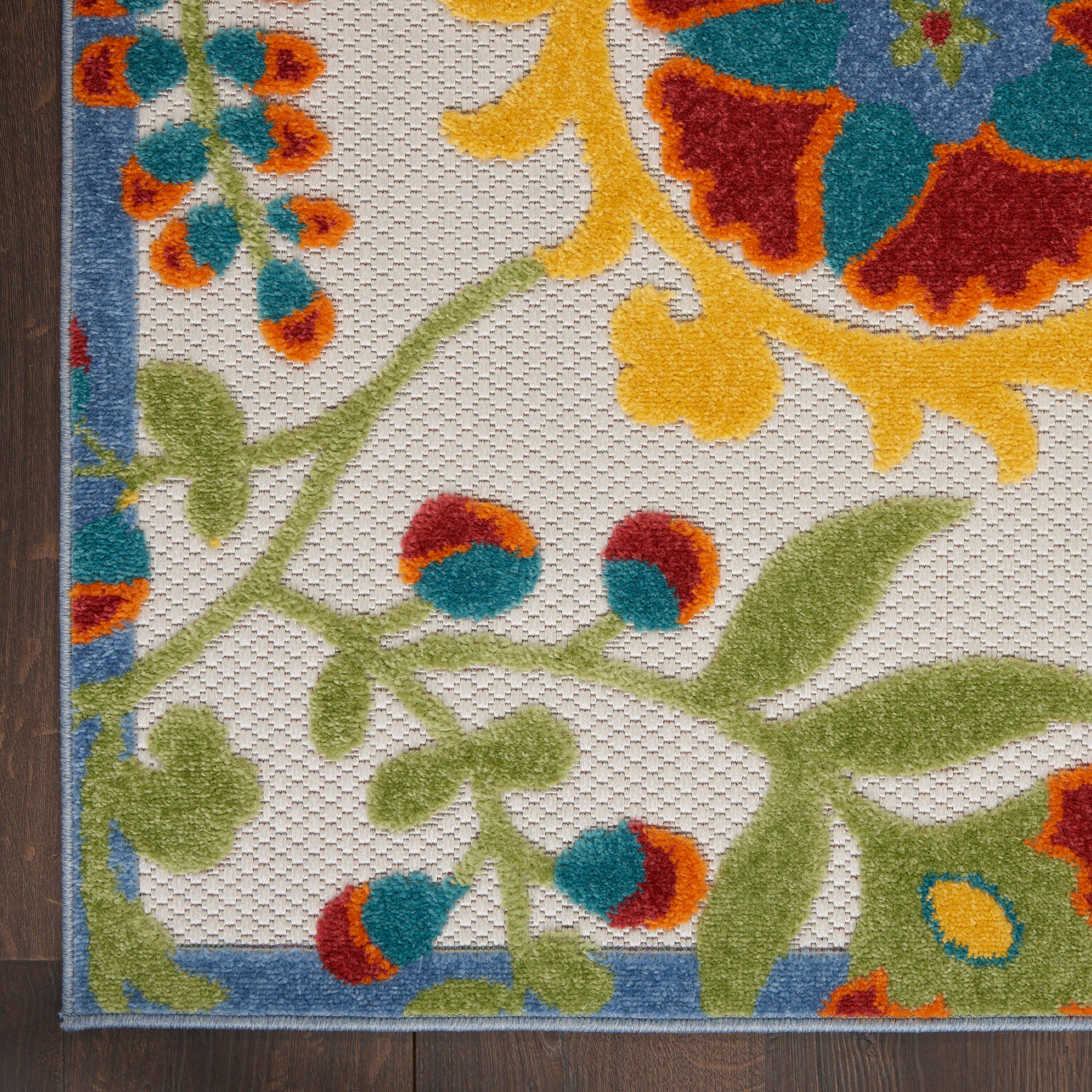 Nourison Home Splash 2'3" X 12' Leafy Vines Runner, Ivory/Multi, large