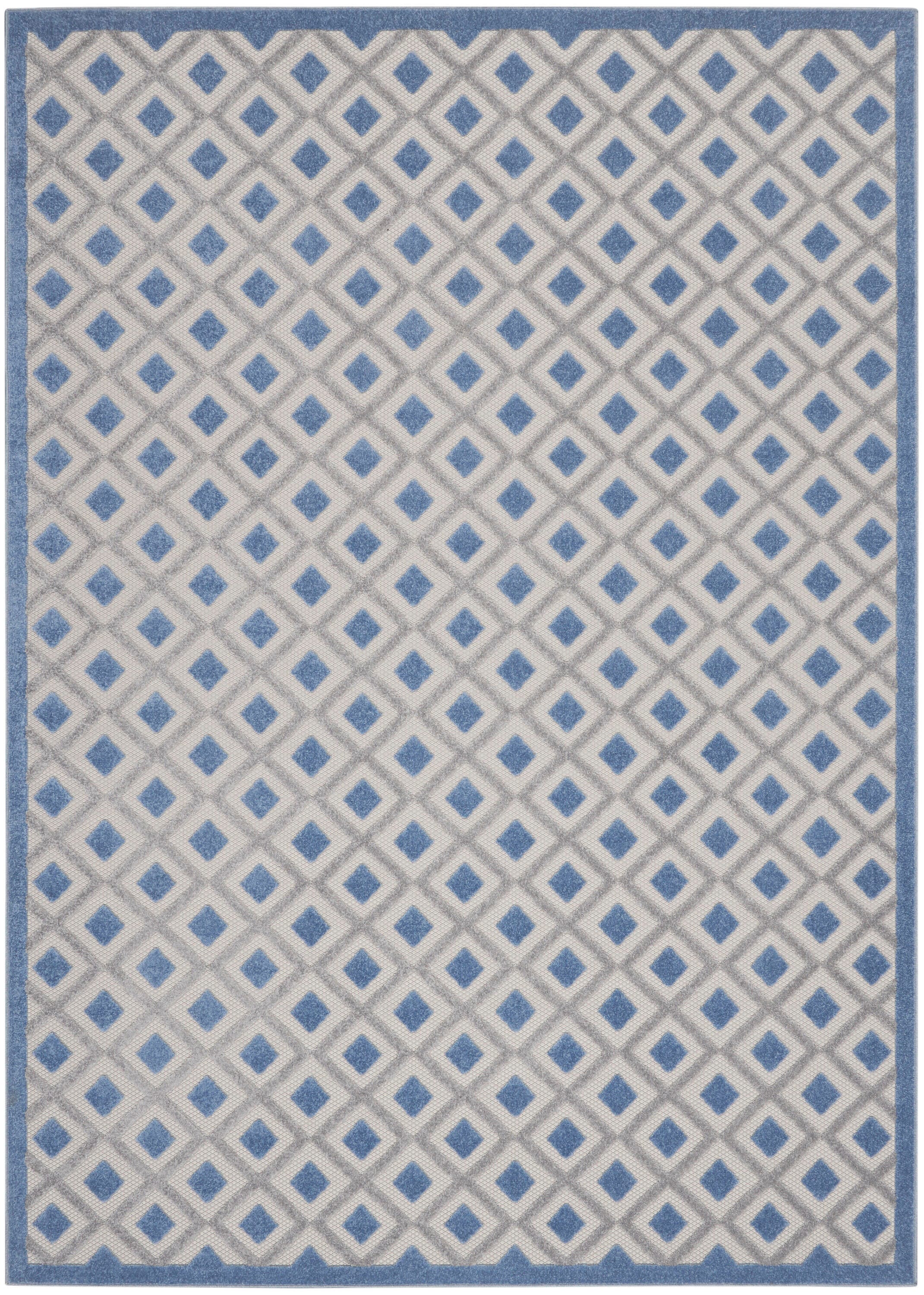 Nourison Home Splash 12' X 15' Diamond Area Rug, Blue/Gray, large