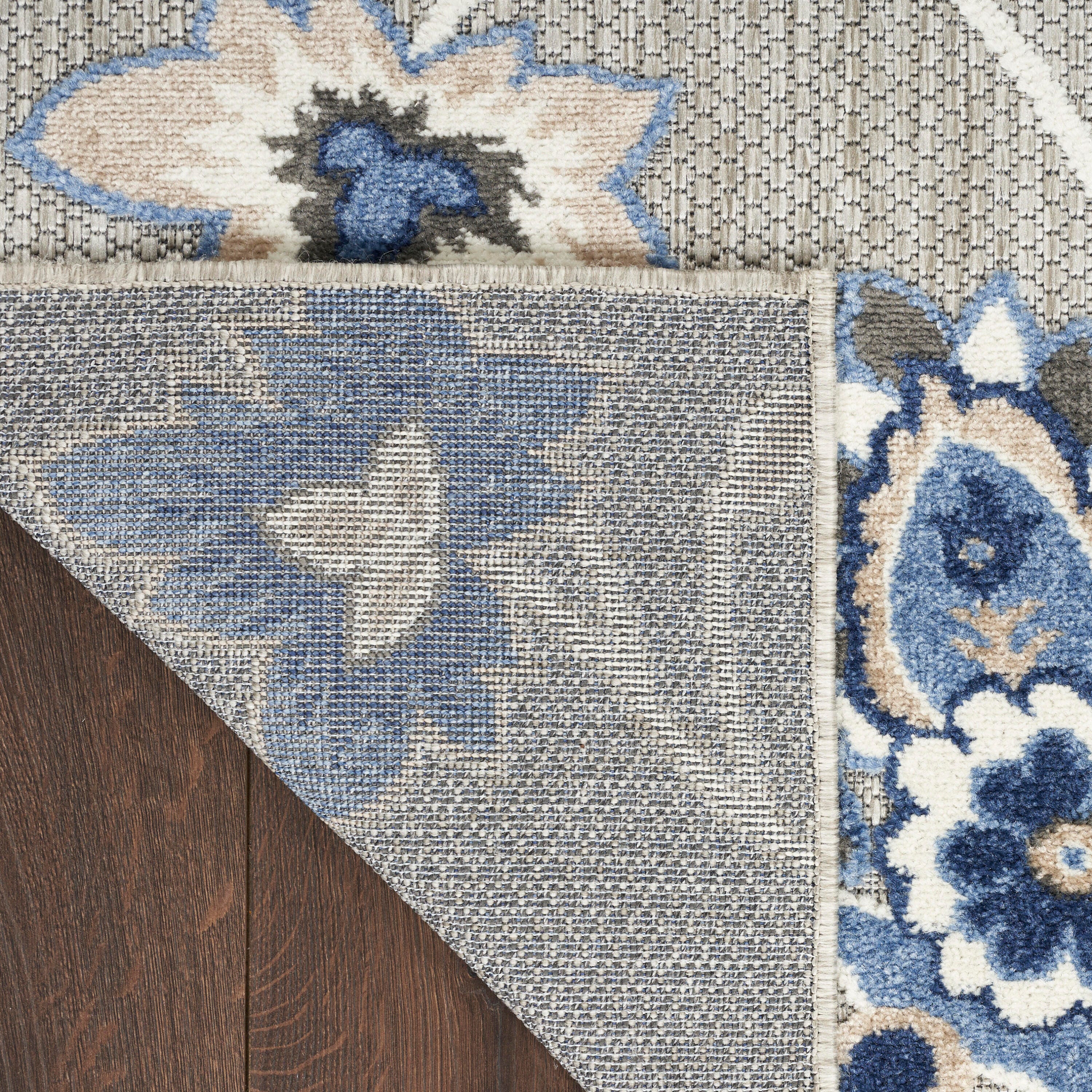 Nourison Home Splash 2'8" X 4' Floral Area Rug, Blue/Gray, large
