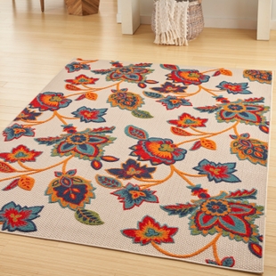 Nourison Home Splash 3'6" X 5'6 Floral Area Rug, Multi, rollover