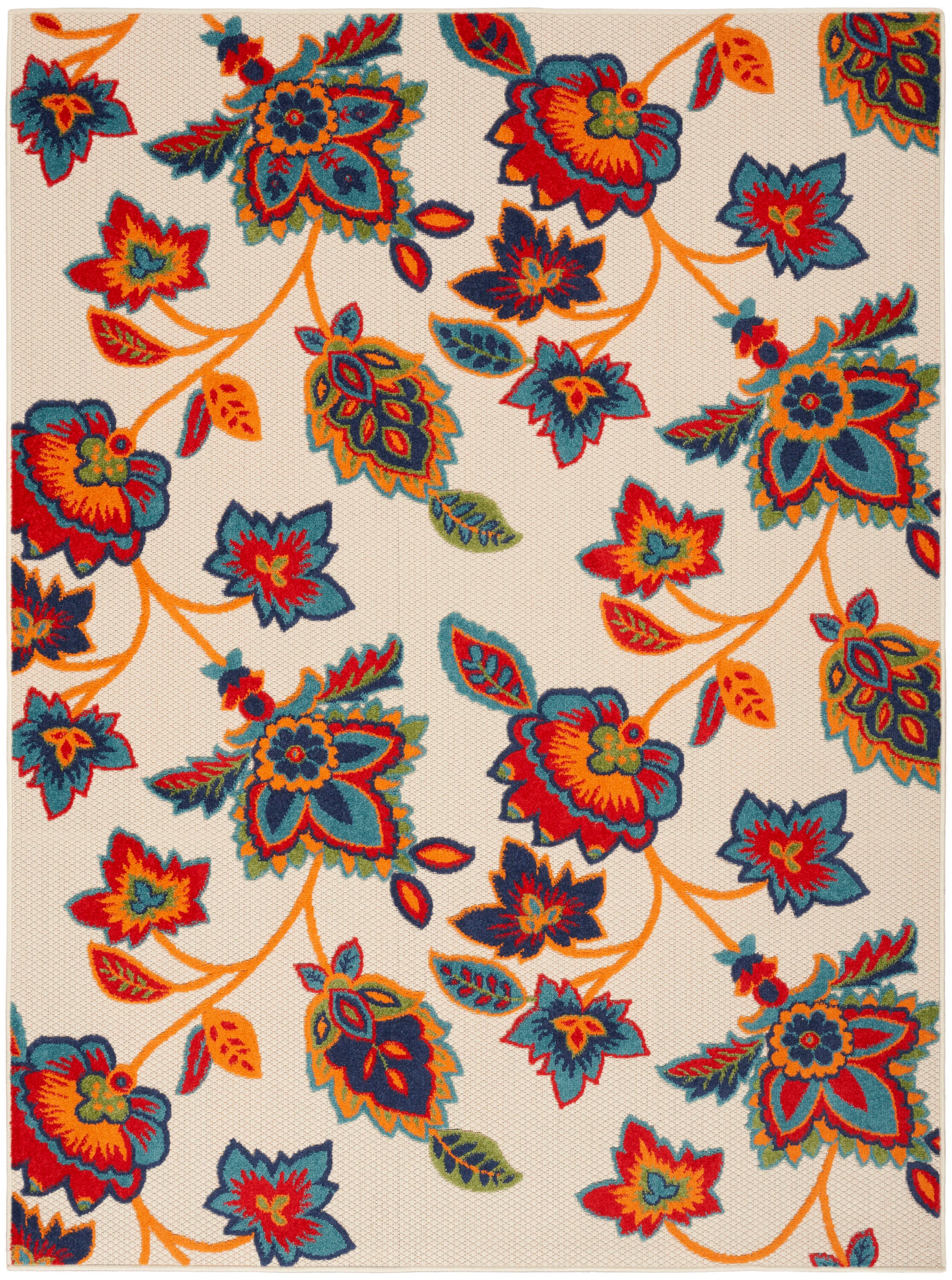 Nourison Home Splash 3'6" X 5'6 Floral Area Rug, Multi, large