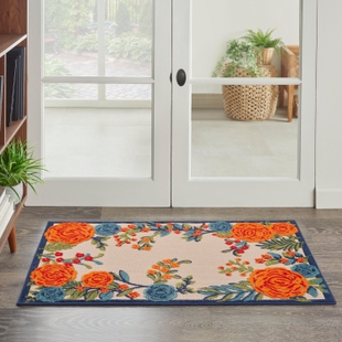 Nourison Home Splash 2'8" X 4' Rose Floral Area Rug, Multi, rollover