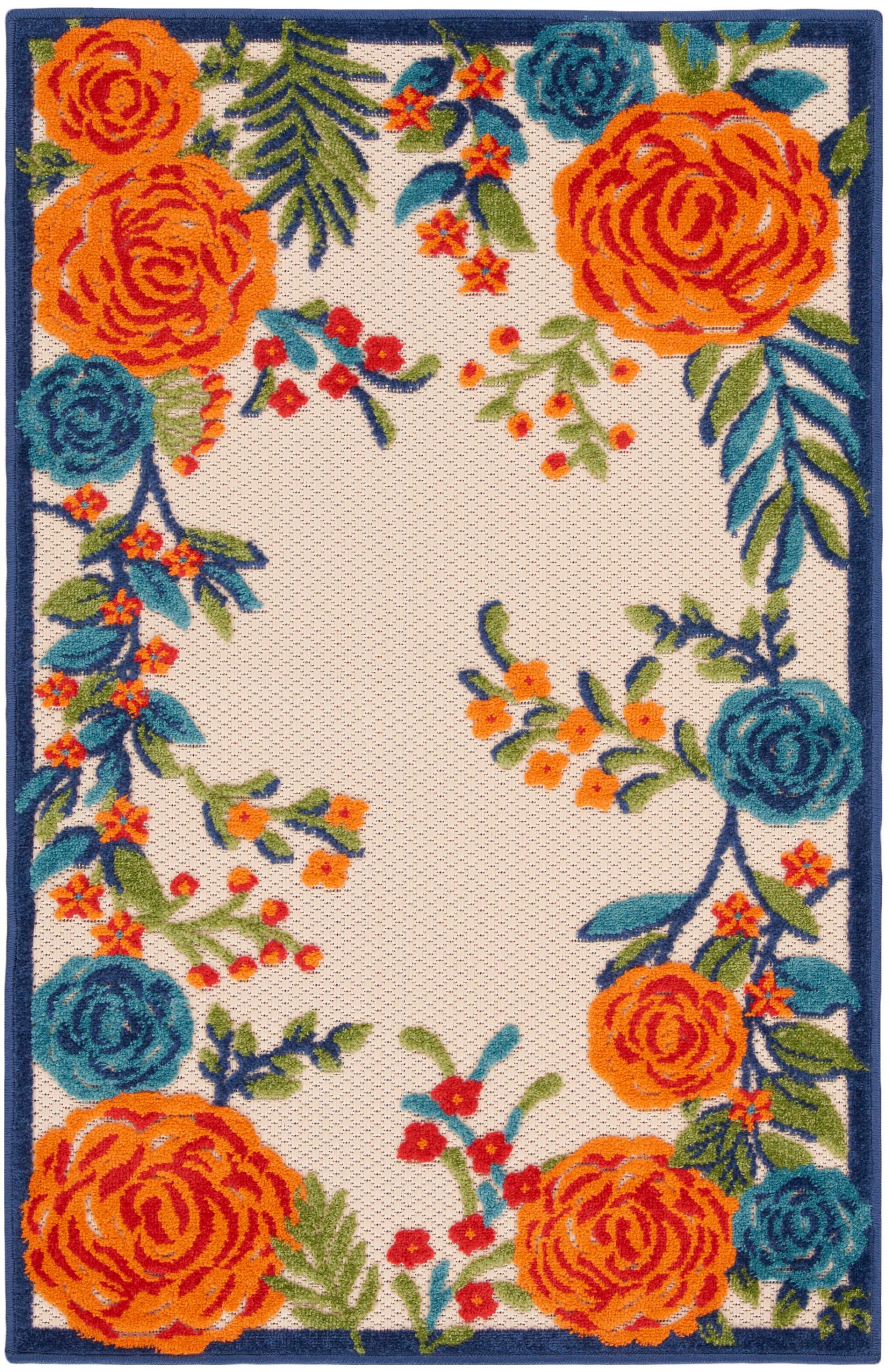 Nourison Home Splash 2'8" X 4' Rose Floral Area Rug, Multi, large