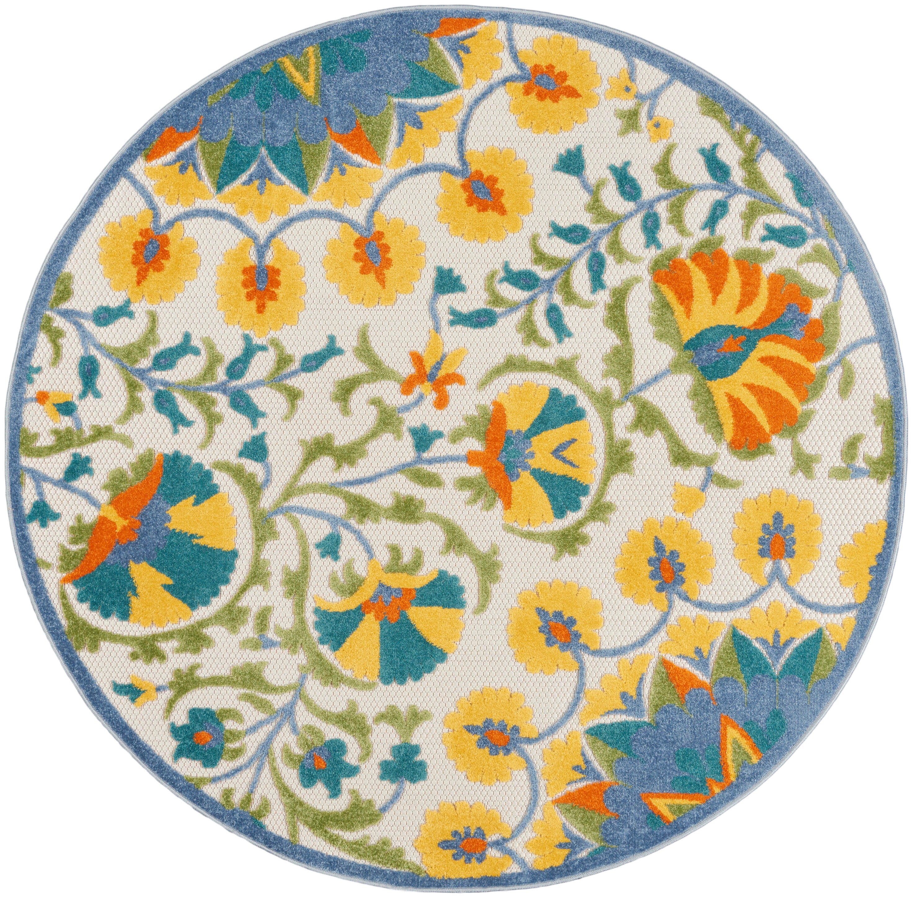 Nourison Home Splash 5'3" X Round Petals Area Rug, Multi, large