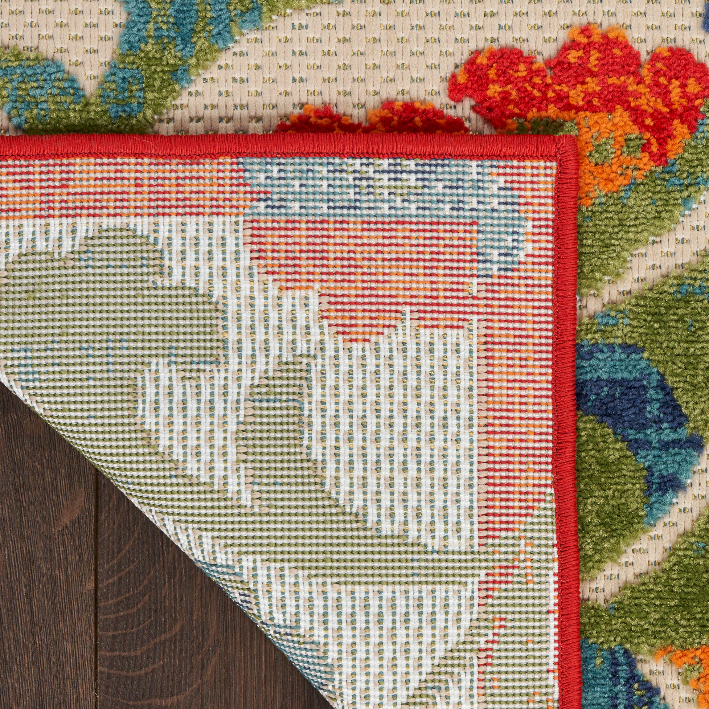 Nourison Home Splash 12' X 15' Leafy Vines Area Rug, Red/Multi, large