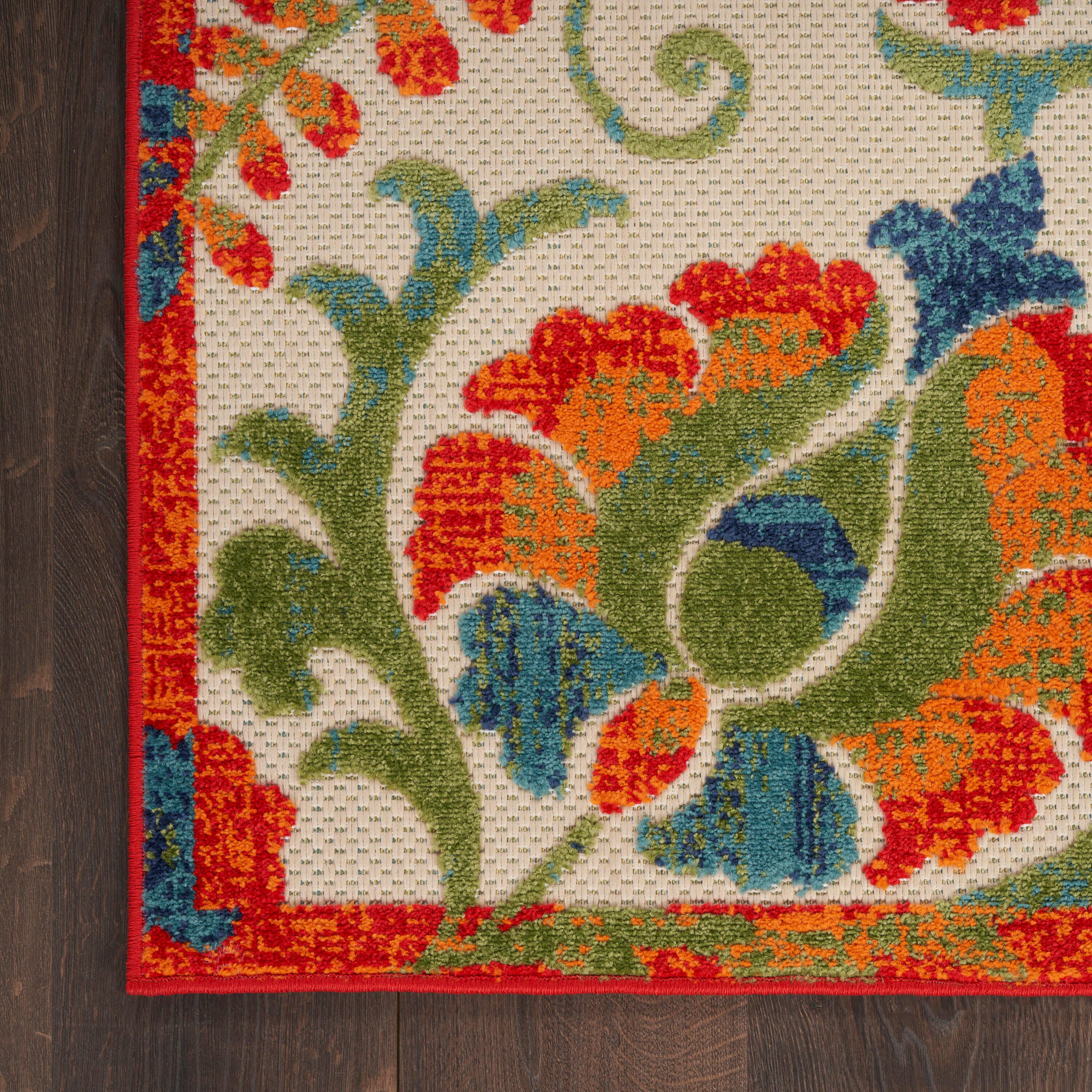 Nourison Home Splash 12' X 15' Leafy Vines Area Rug, Red/Multi, large