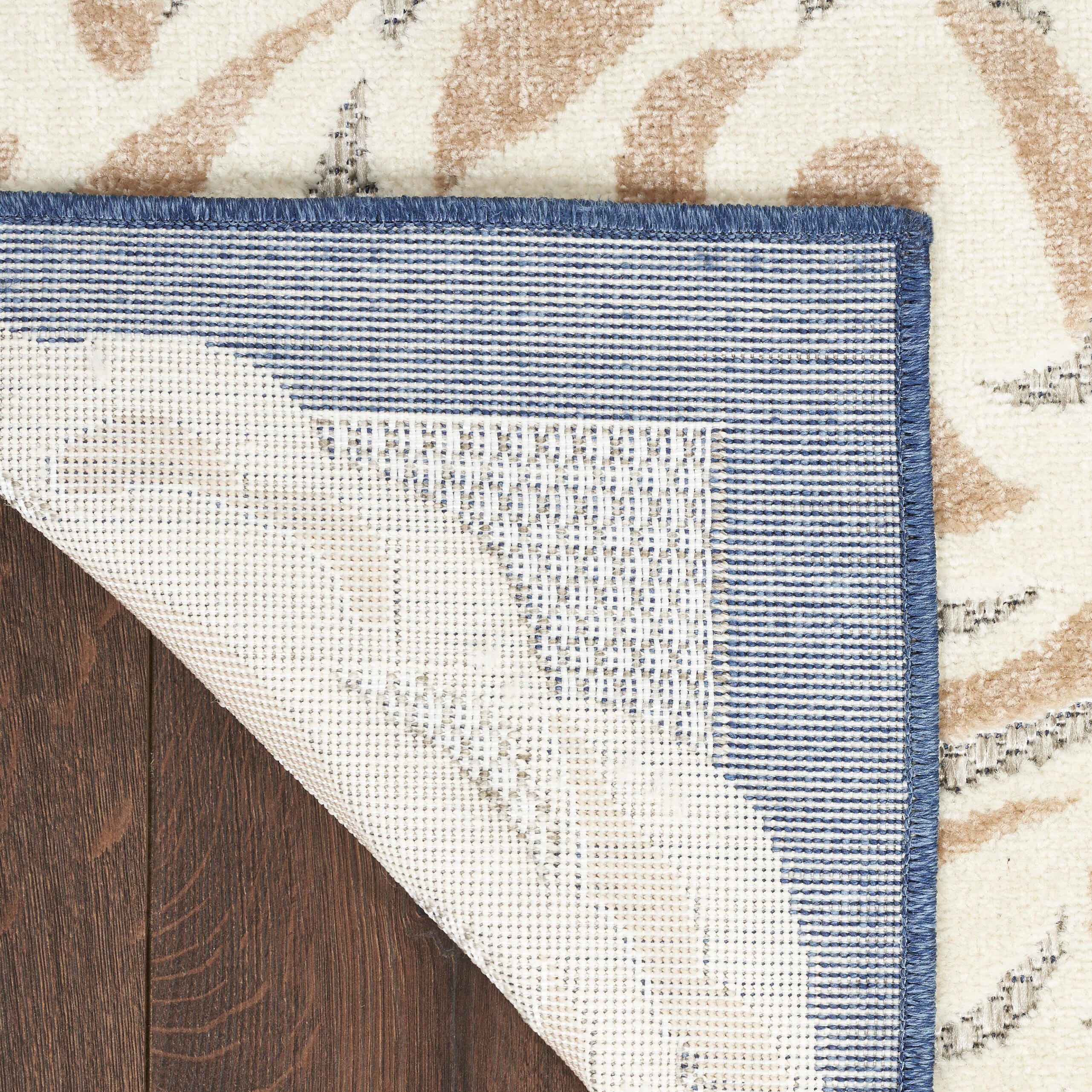 Nourison Home Splash 3'6" X 5'6 Rose Floral Area Rug, Blue/Gray, large