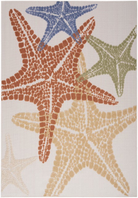 Nourison Home Splash 5'3" X 7'5 Starfish Indoor/Outdoor Area Rug