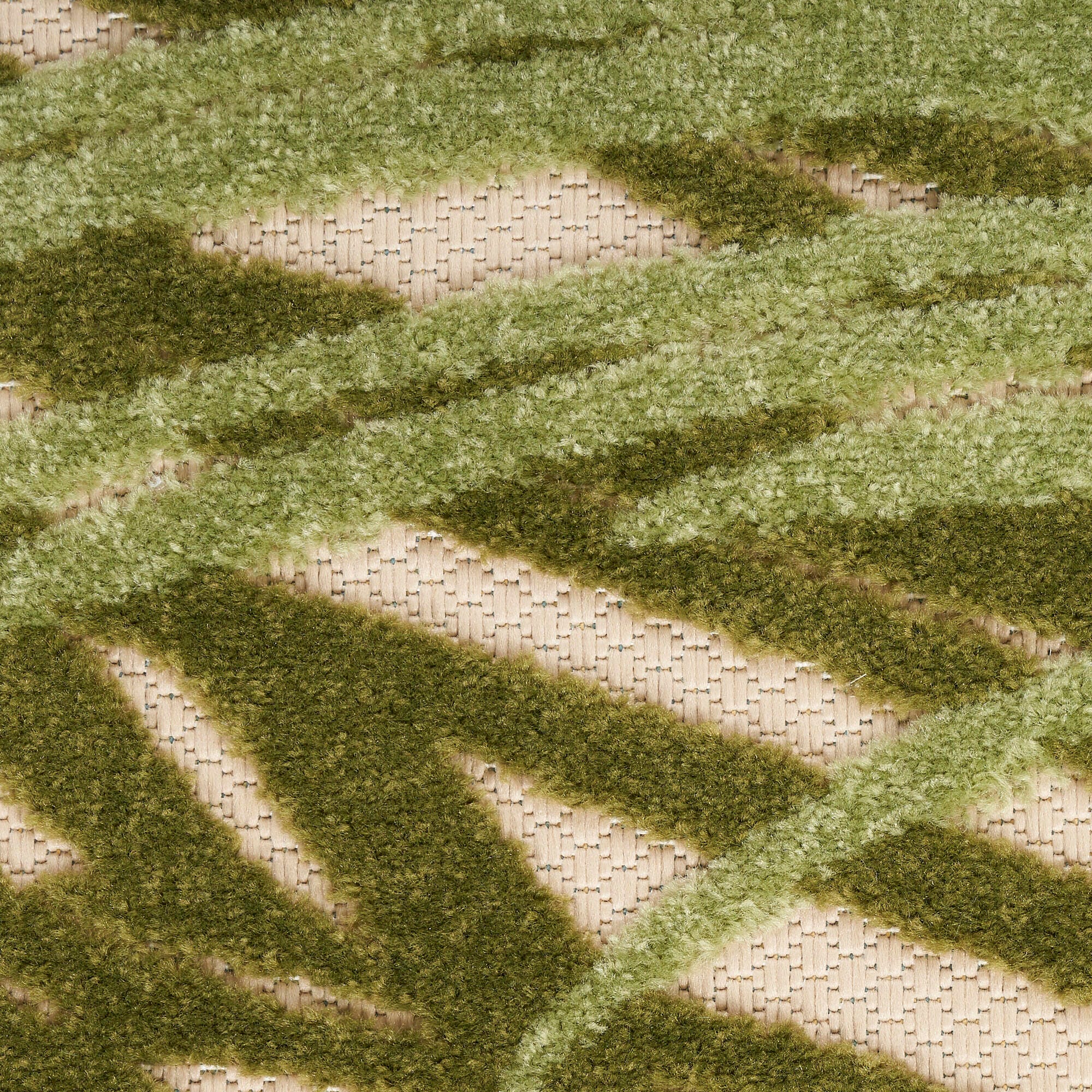 Nourison Home Splash 5'3" X 7'5 Organic Indoor/Outdoor Area Rug, Ivory/Green, large