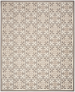 Nourison Home Splash 3'6" X 5'6 Small Geometric Area Rug, Ivory/Gray, large