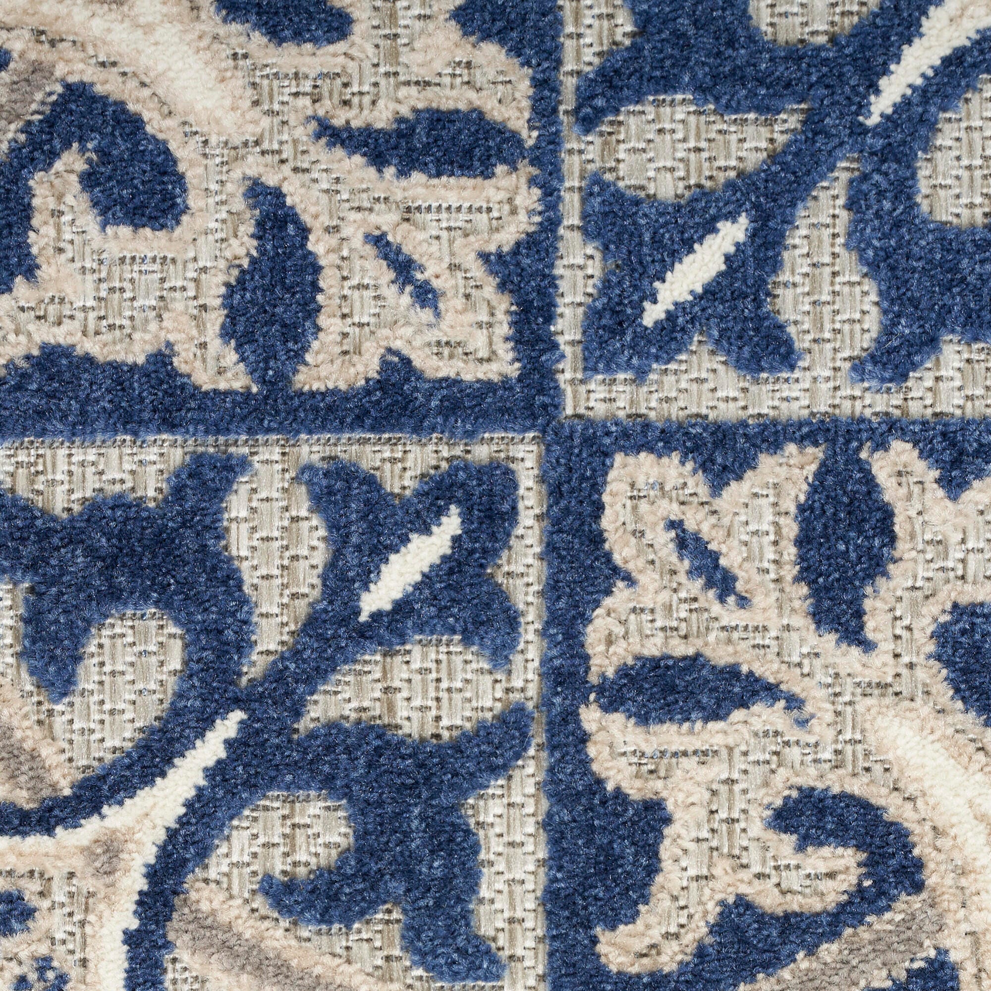 Nourison Home Splash 5'3" X 7'5 Small Geometric Area Rug, Blue, large