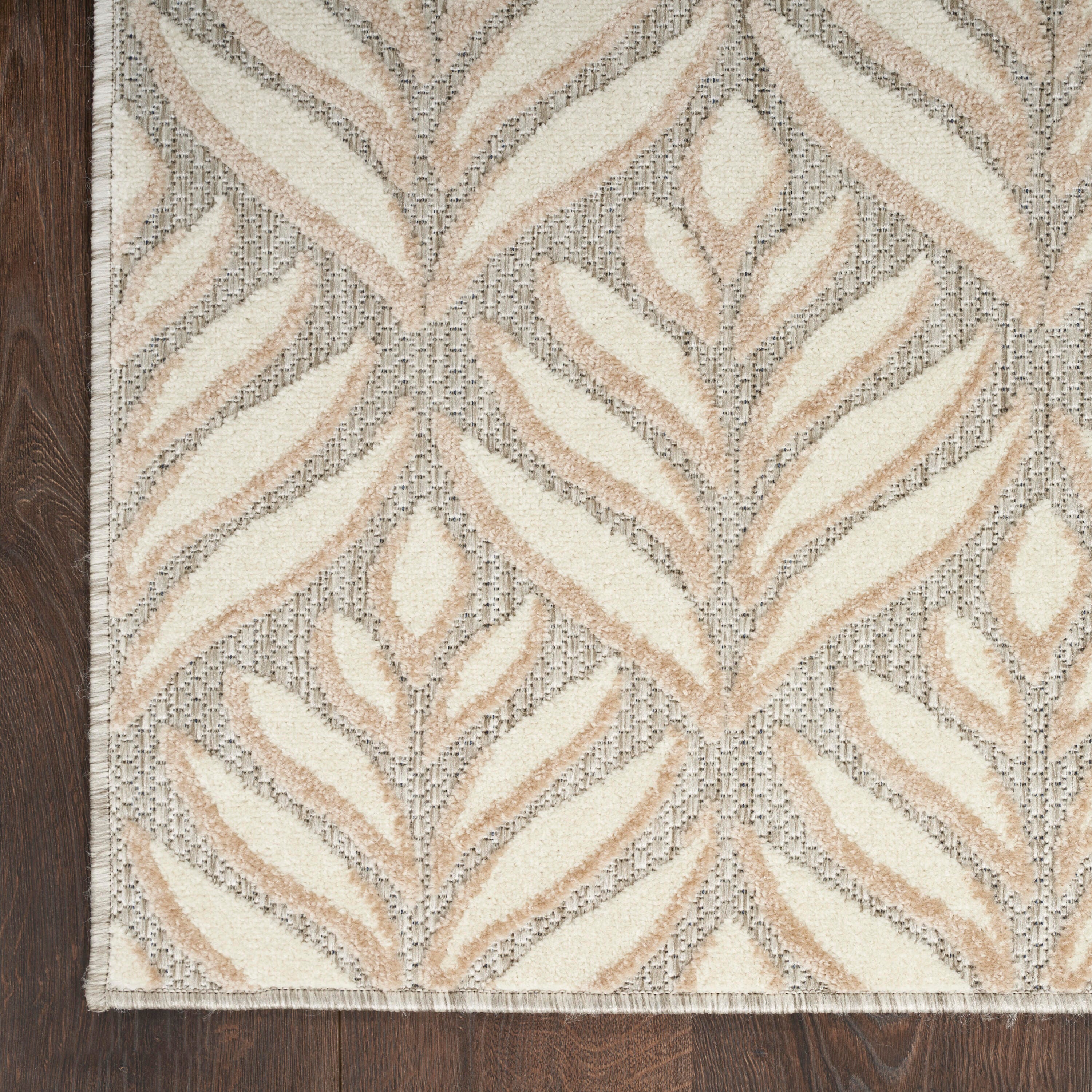 Nourison Home Splash 5'3" X 7'5 Texture Area Rug, Ivory/Gray, large