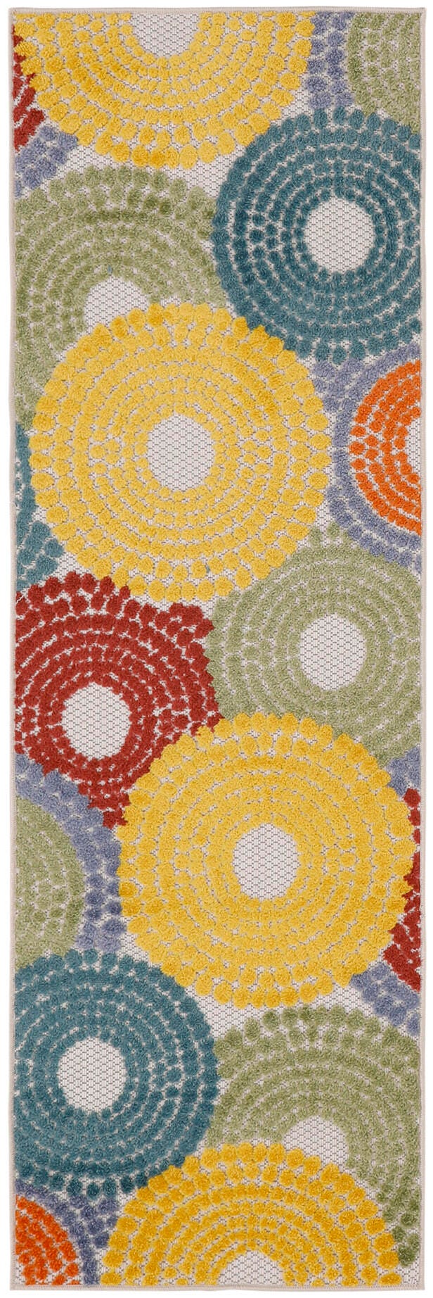 Nourison Home Splash 2' X 6' Circular Floral Area Rug, Multi, large