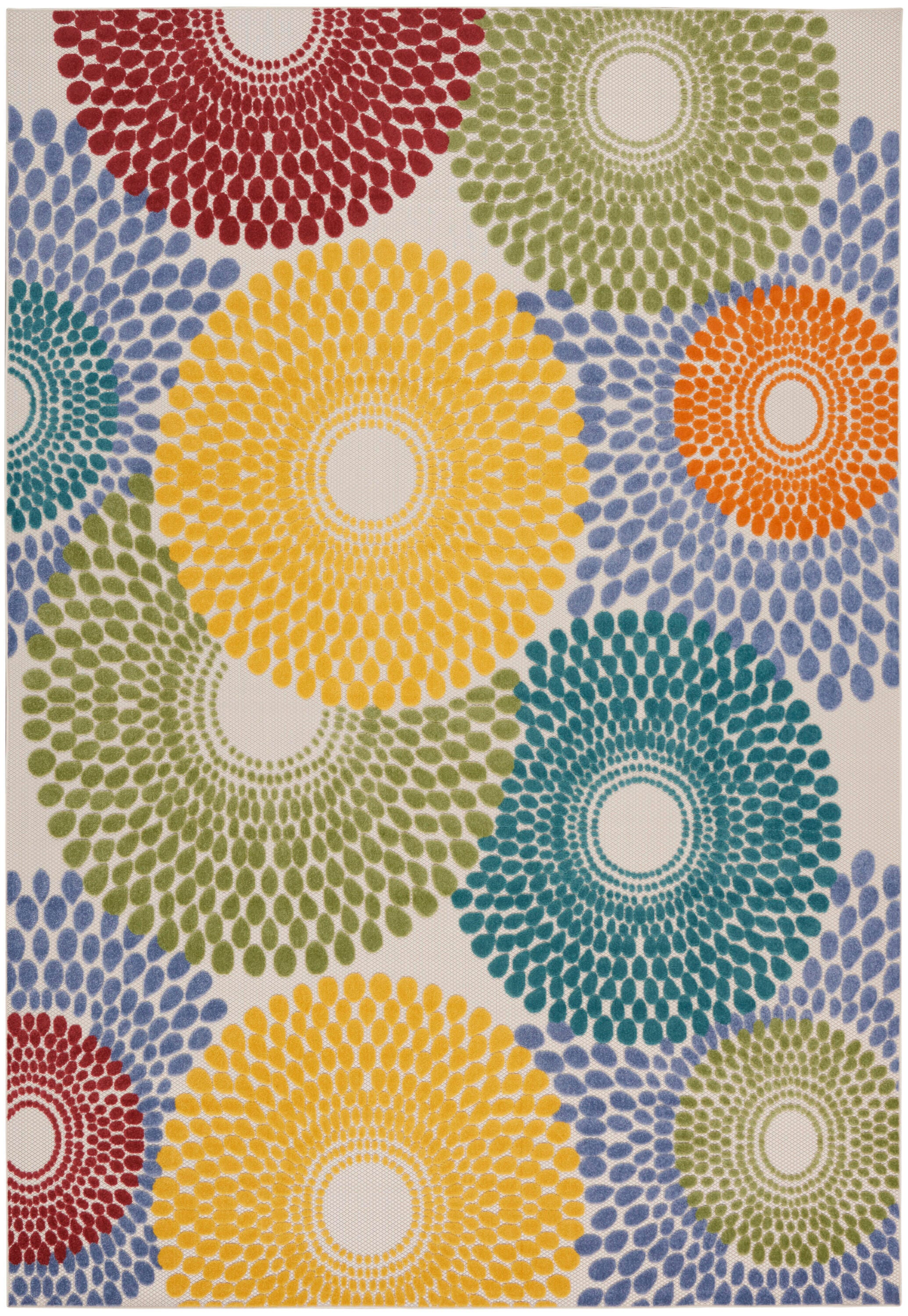 Nourison Home Splash 7' X 10' Circular Floral Area Rug, Multi, large