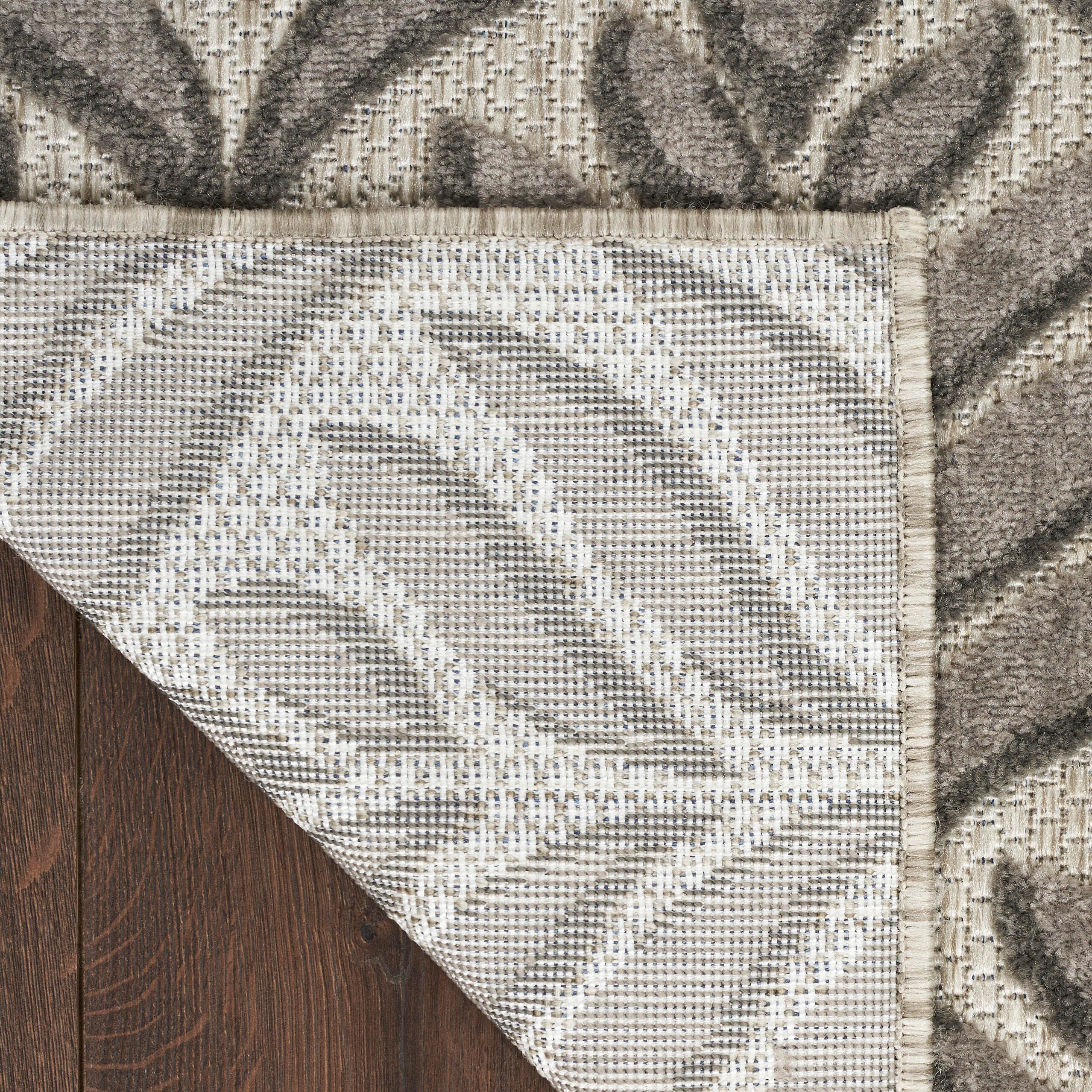 Nourison Home Splash 2' X 6' Texture Indoor/Outdoor Area Rug, Charcoal, large