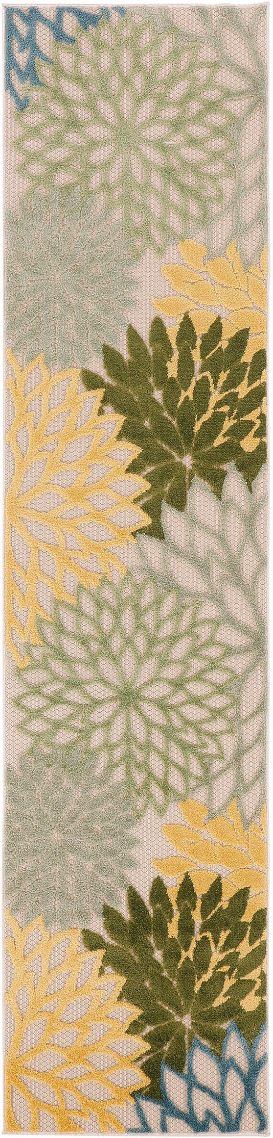 Nourison Home Splash 2' X 6' Dahlia Floral Area Rug, Green/Multi, large