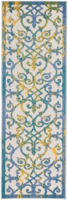 Nourison Home Splash Indoor/Outdoor 2'3" X 8' Geometric Runner