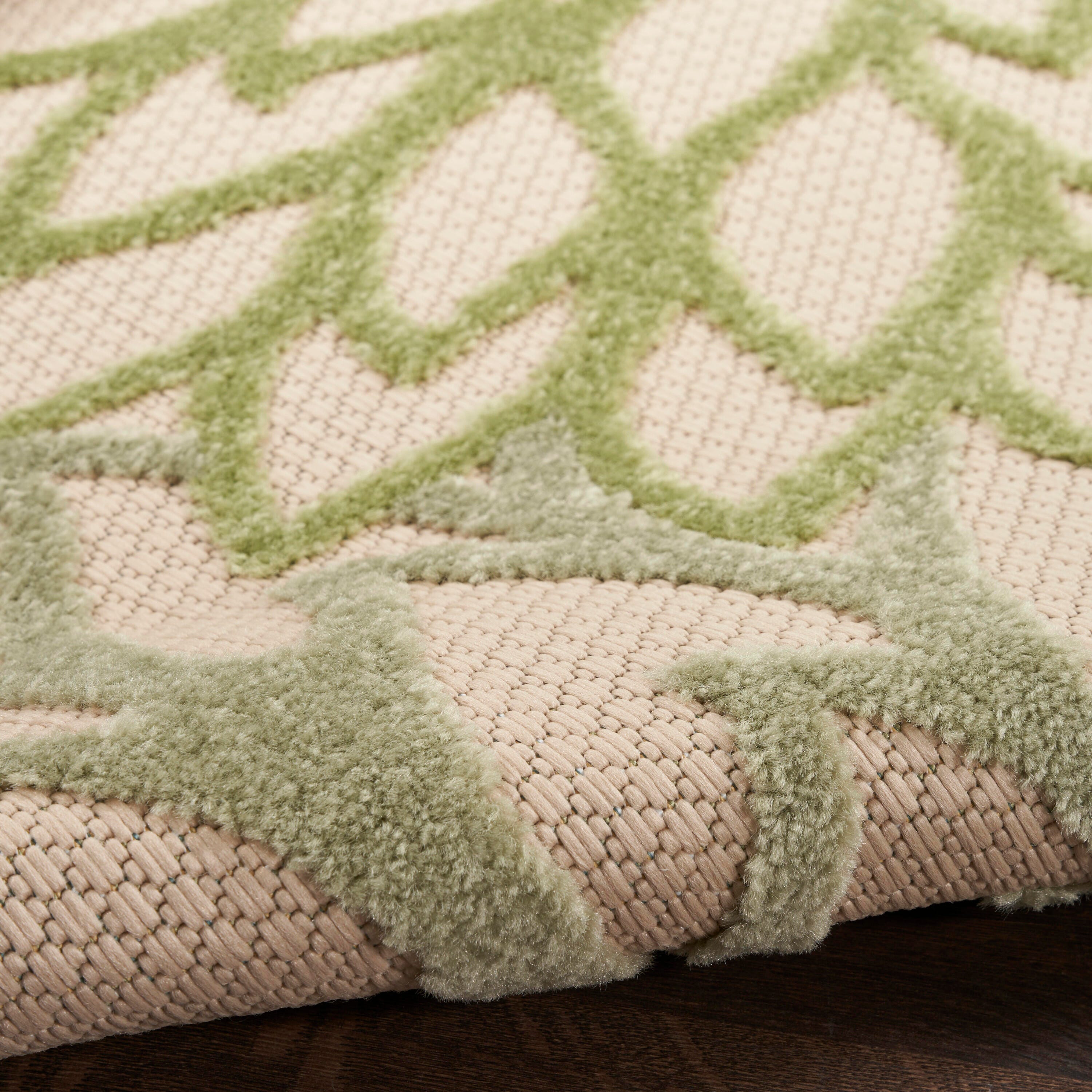 Nourison Home Splash 6' X 9' Dahlia Floral Area Rug, Ivory/Green, large