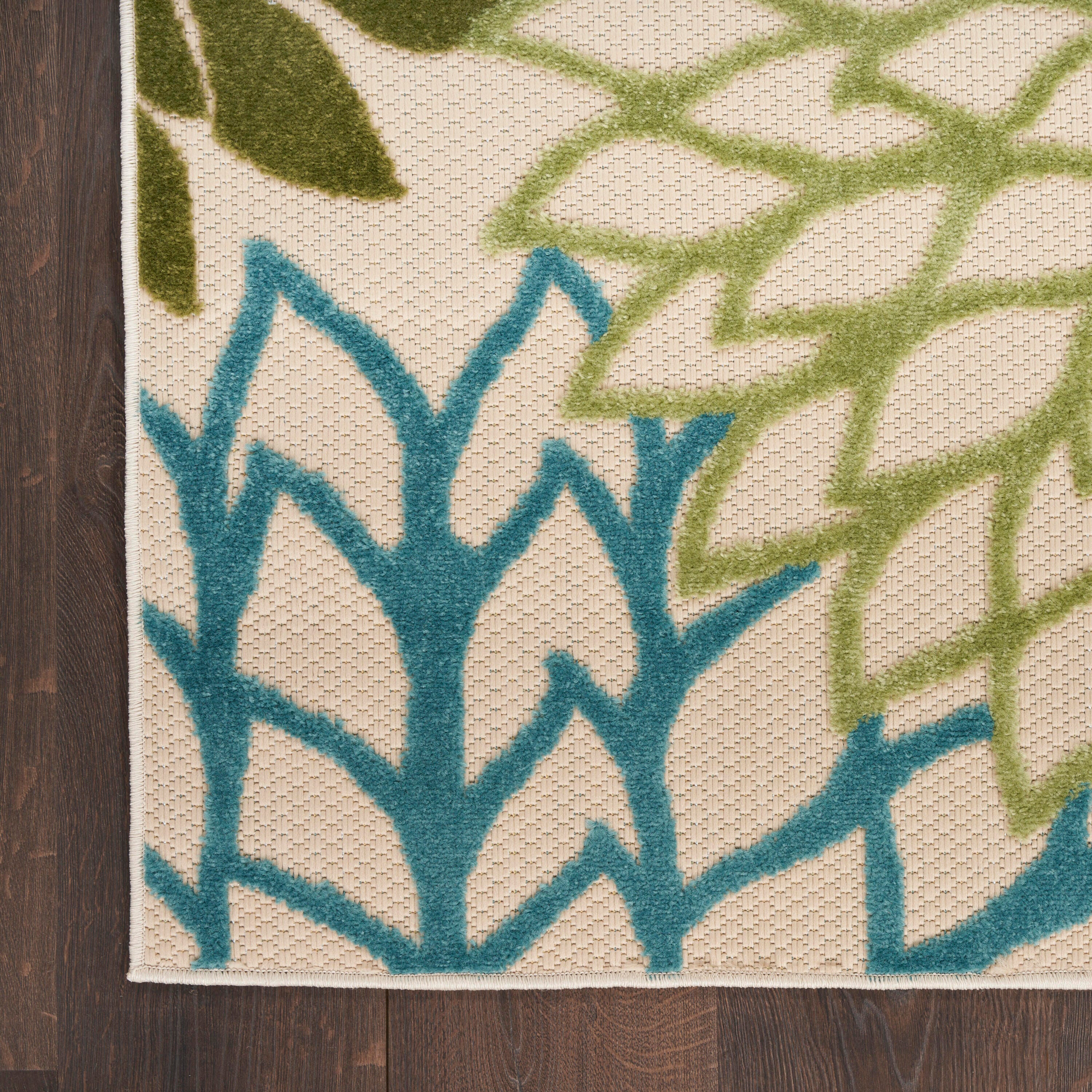 Nourison Home Splash 6' X 9' Dahlia Floral Area Rug, Green/Multi, large