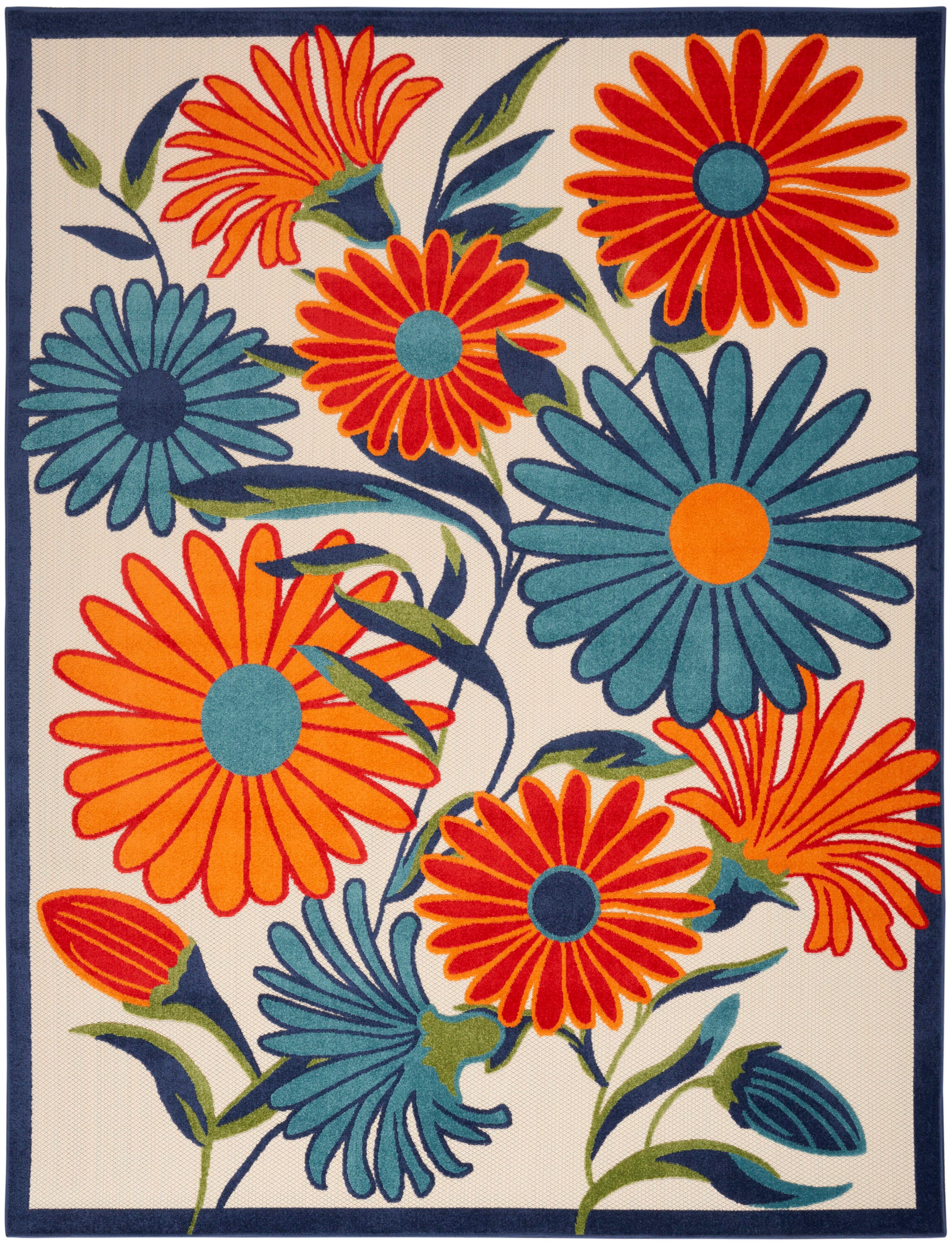 Nourison Home Splash 6' X 9' Daisy Floral Area Rug, Multi, large