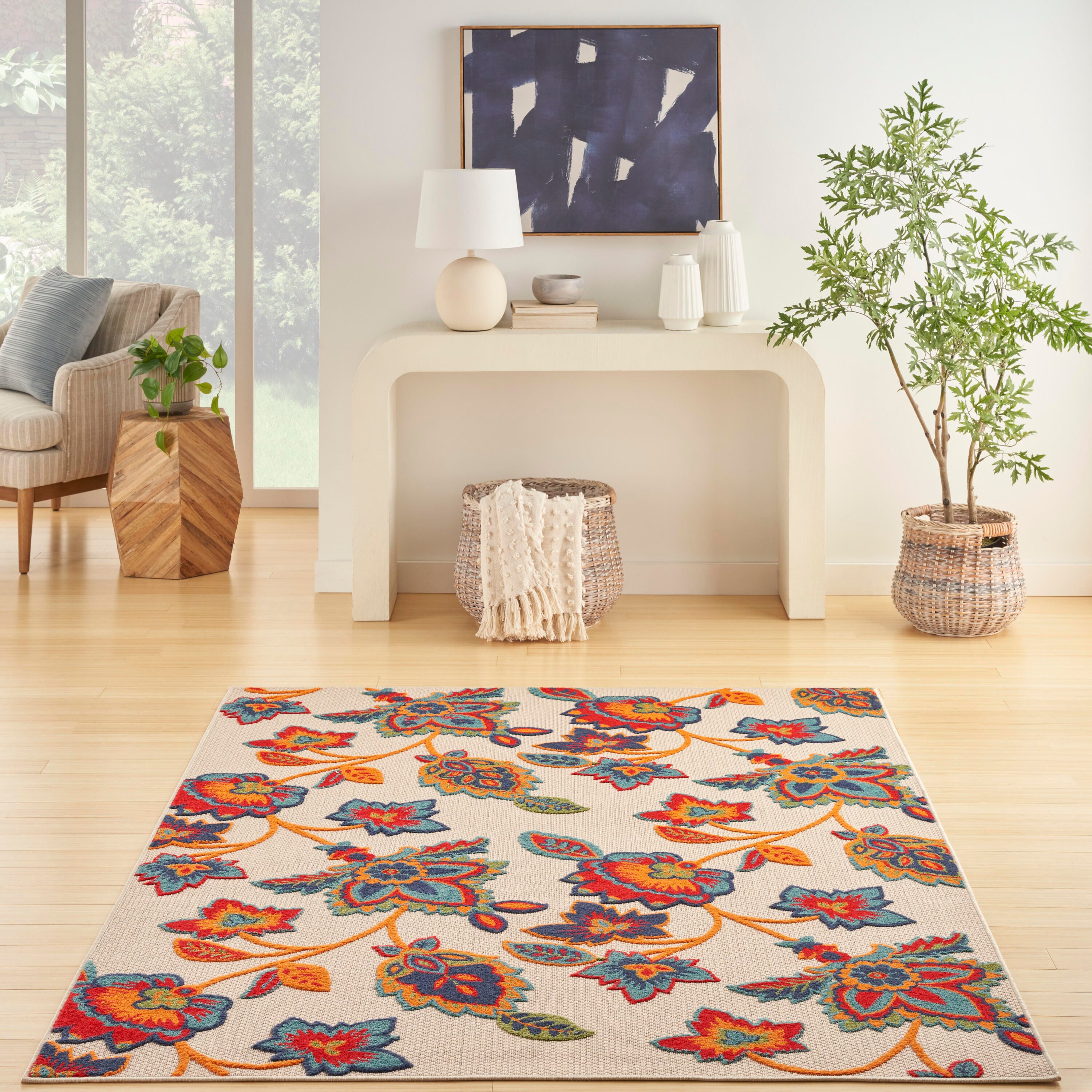 Nourison Home Splash 7' X 10' Floral Area Rug, Multi, large