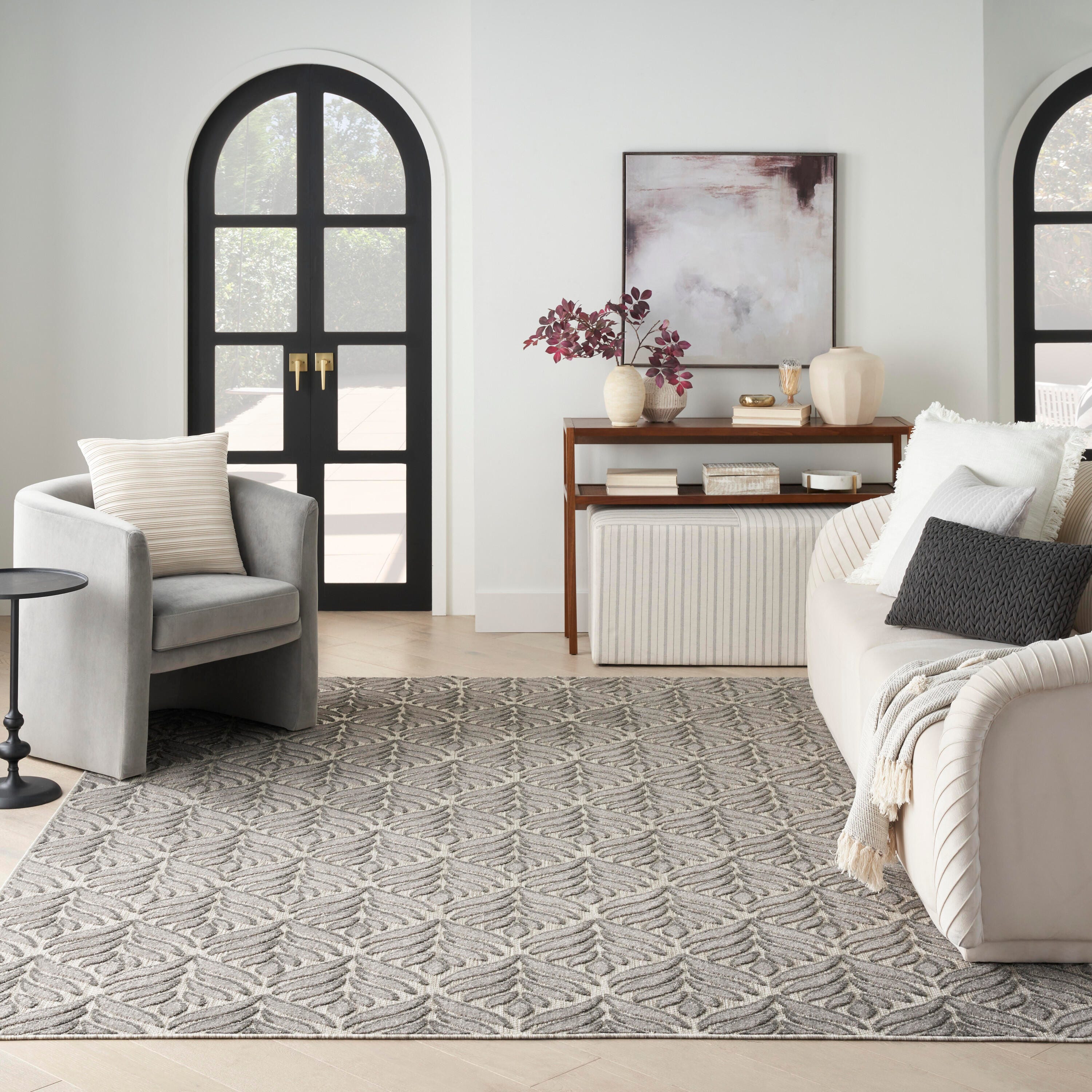 Nourison Home Splash 6' X 9' Texture Area Rug, Charcoal, large