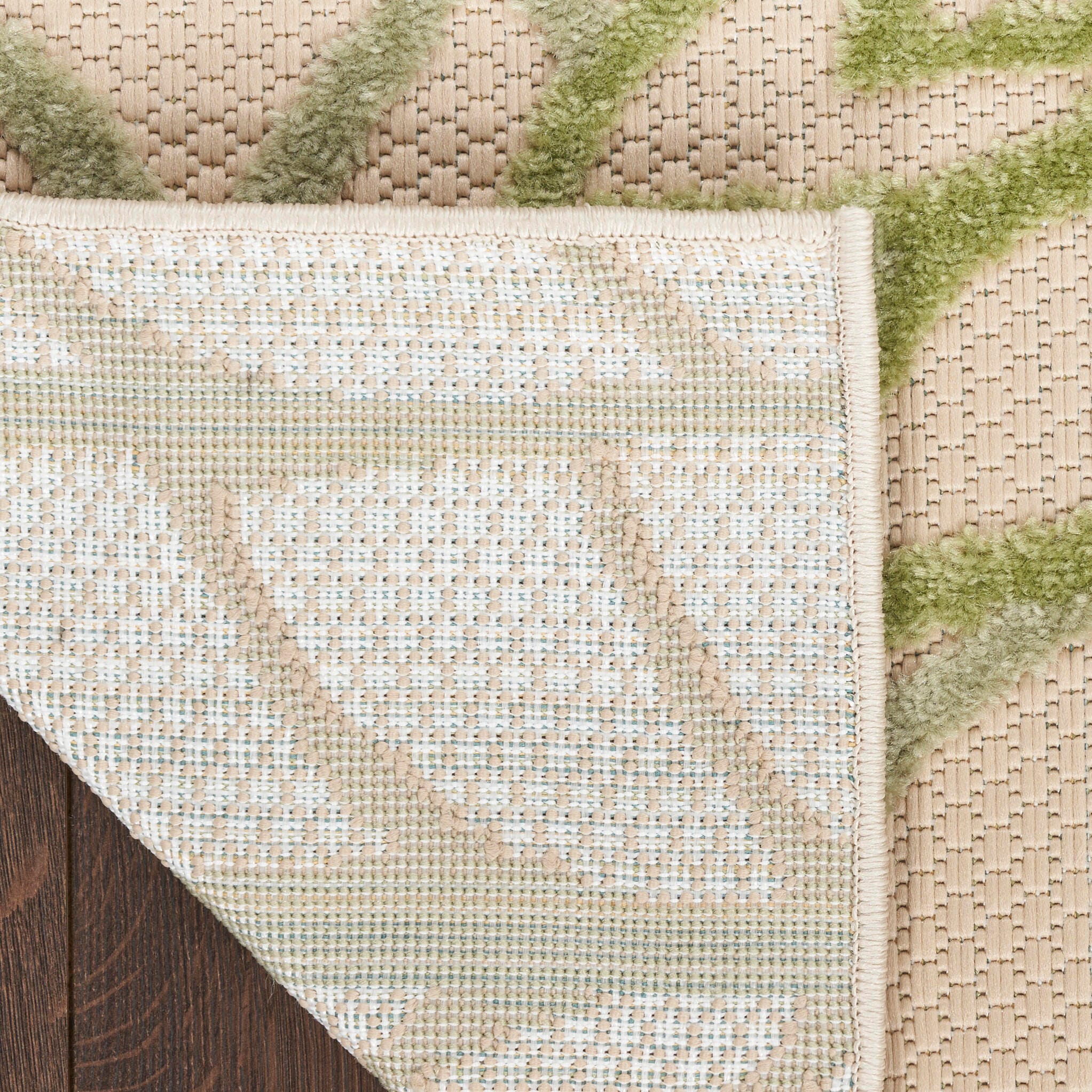 Nourison Home Splash 7'10" X 10 Dahlia Floral Area Rug, Ivory/Green, large
