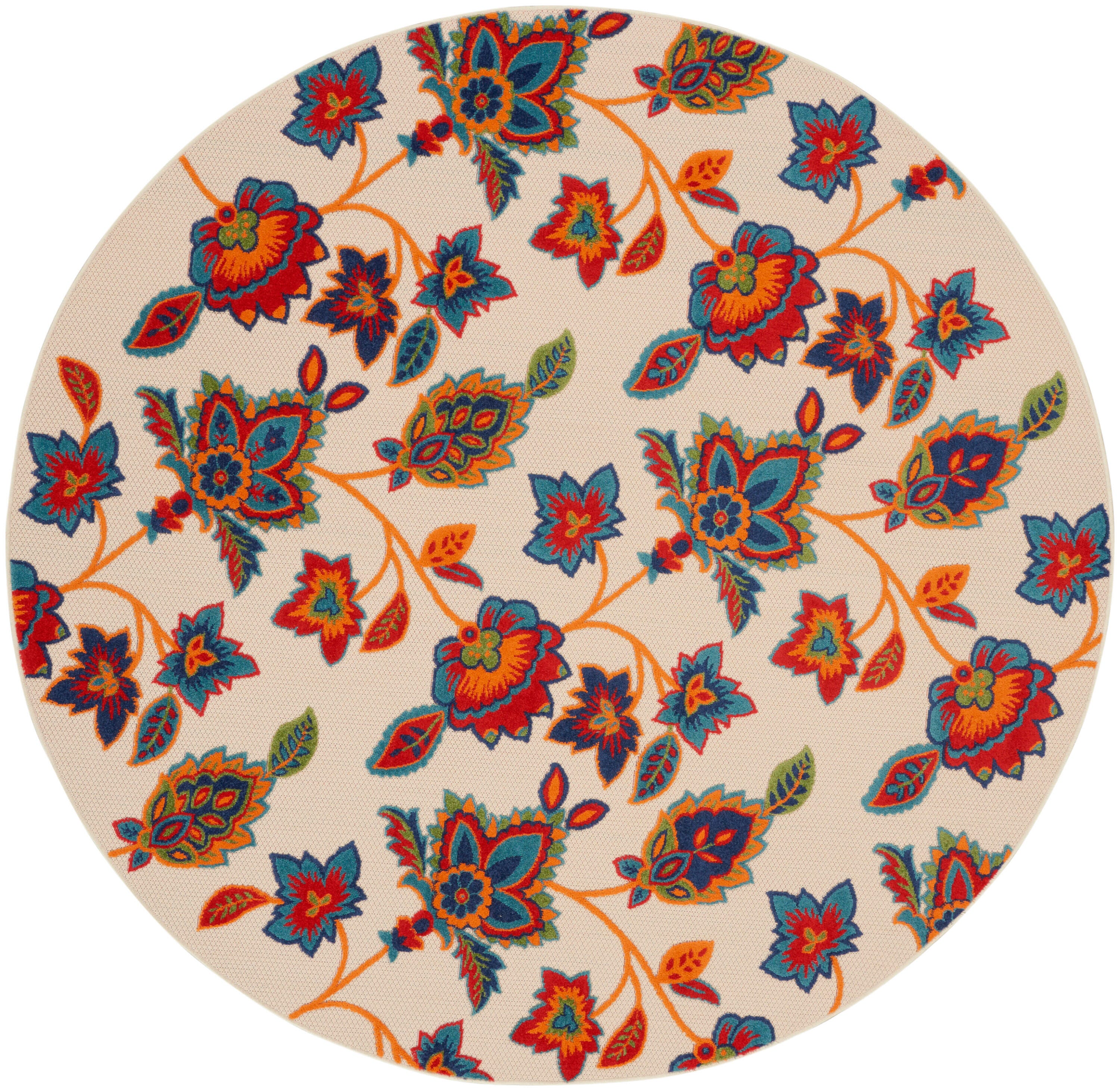 Nourison Home Splash 7'10" X Round Floral Area Rug, Multi, large