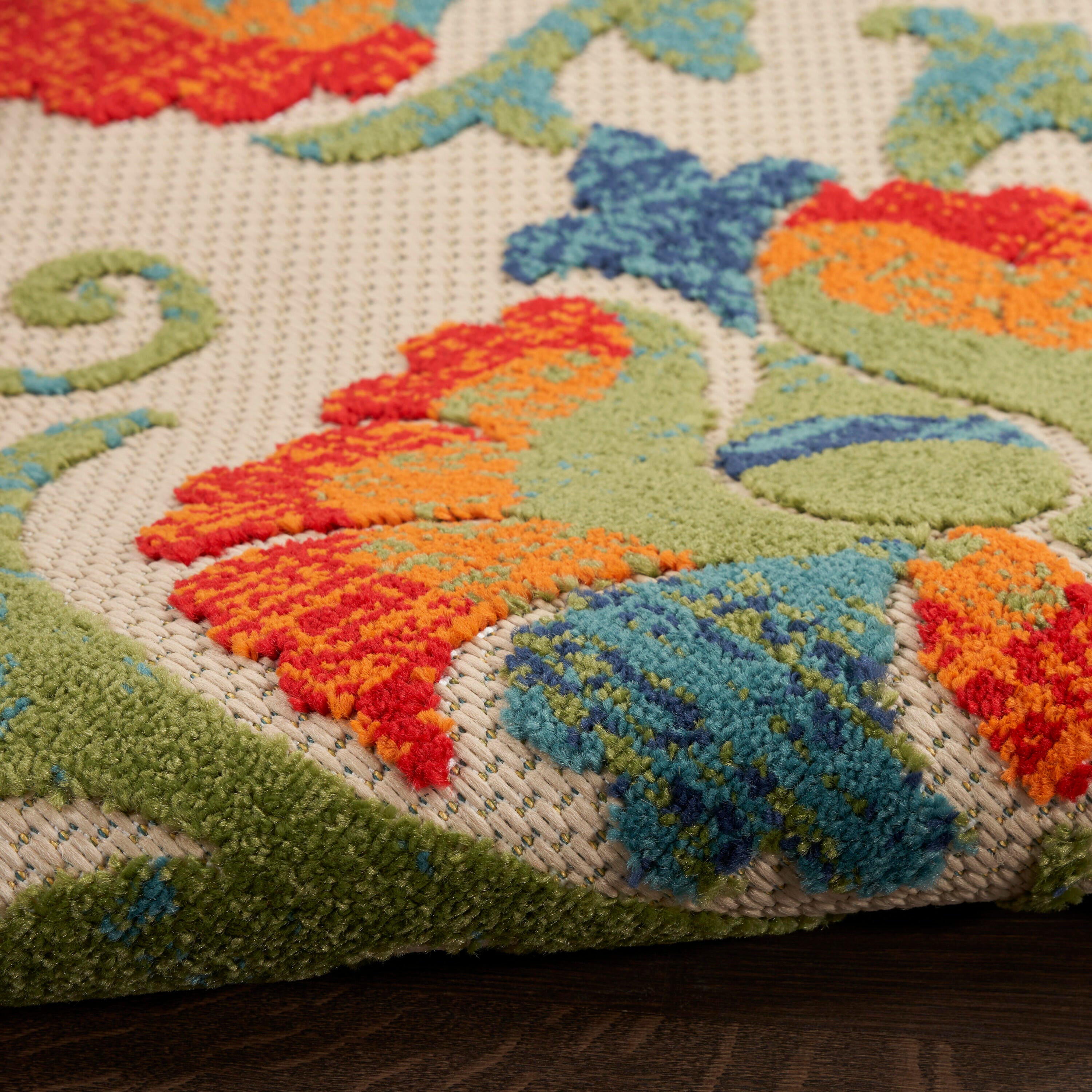 Nourison Home Splash 9' X 12' Leafy Vines Area Rug, Red/Multi, large