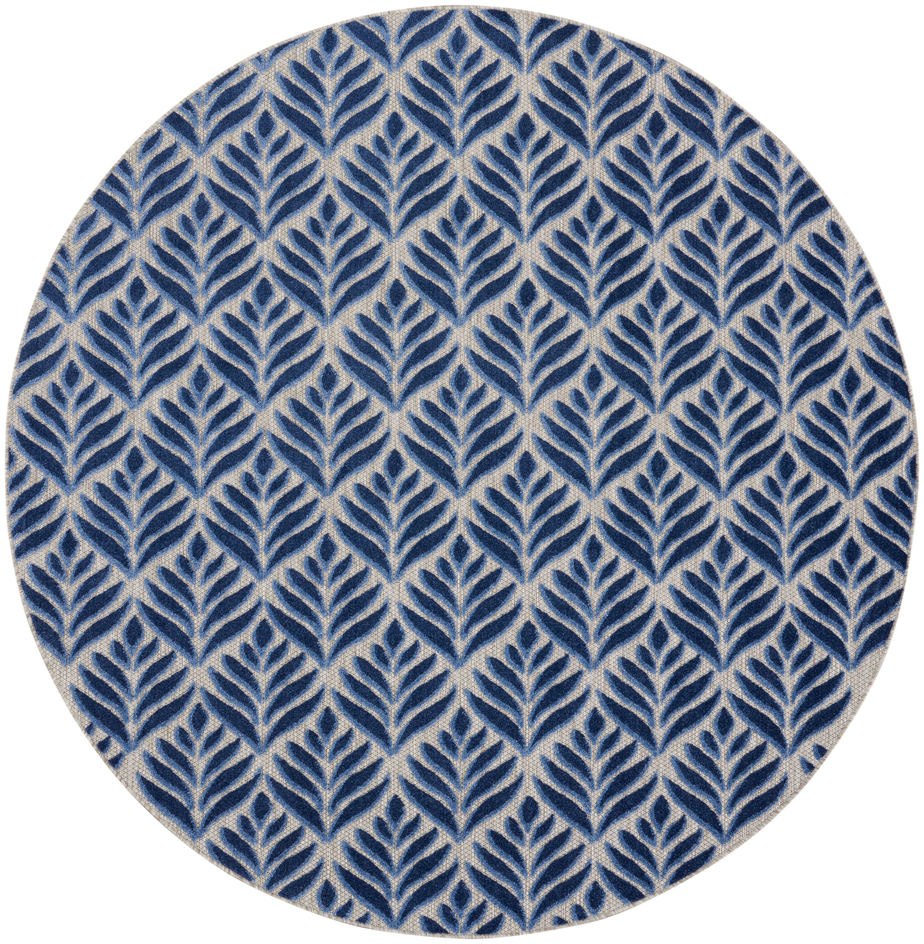Nourison Home Splash 7'10"X Round Texture&nbsp;Area Rug, Blue, large