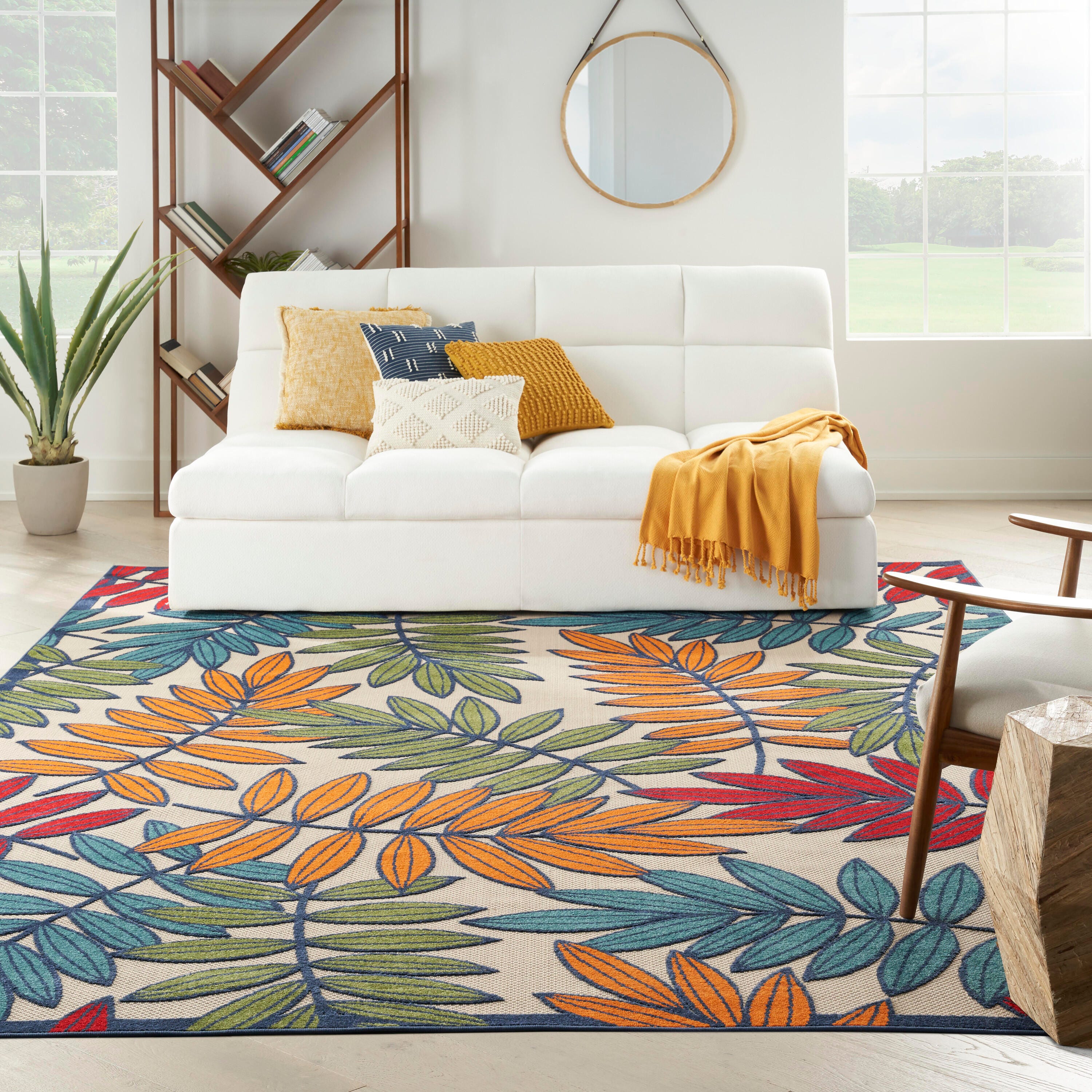 Nourison Home Splash 9' X 12' Botanical Pattern Area Rug, Multi, large