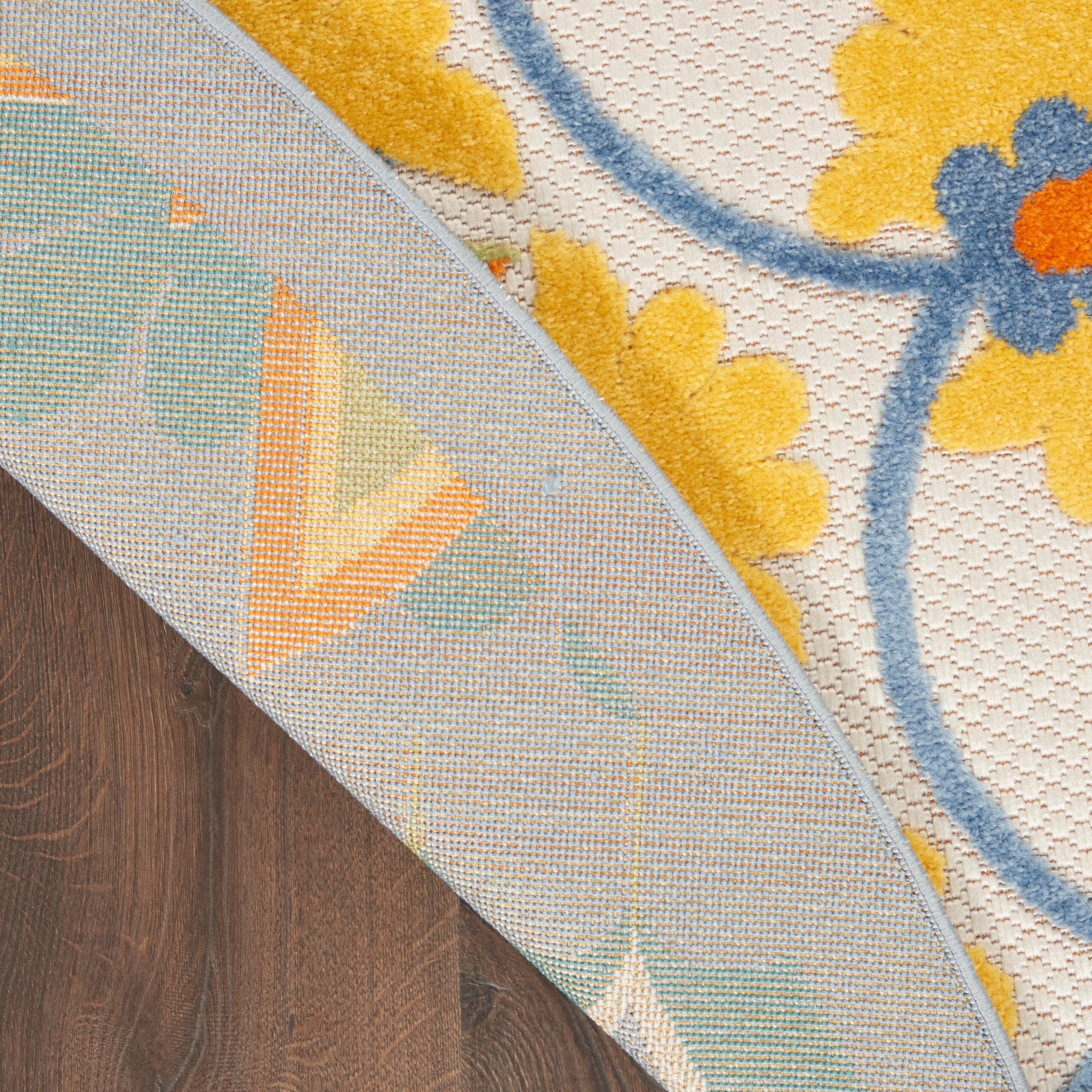 Nourison Home Splash 7'10"X Round Petals Area Rug, Multi, large