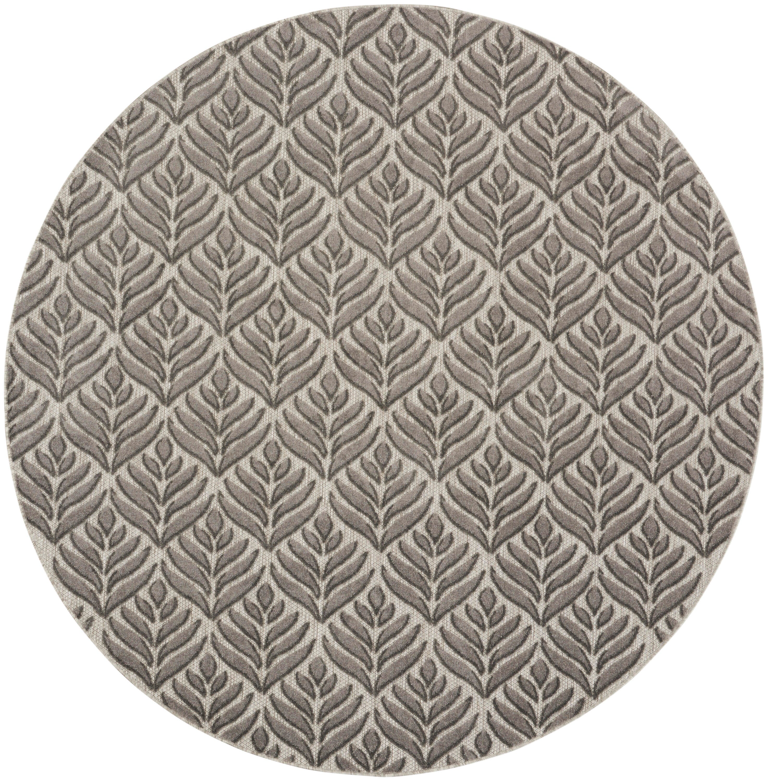 Nourison Home Splash 7'10"X Round Texture Area Rug, Charcoal, large