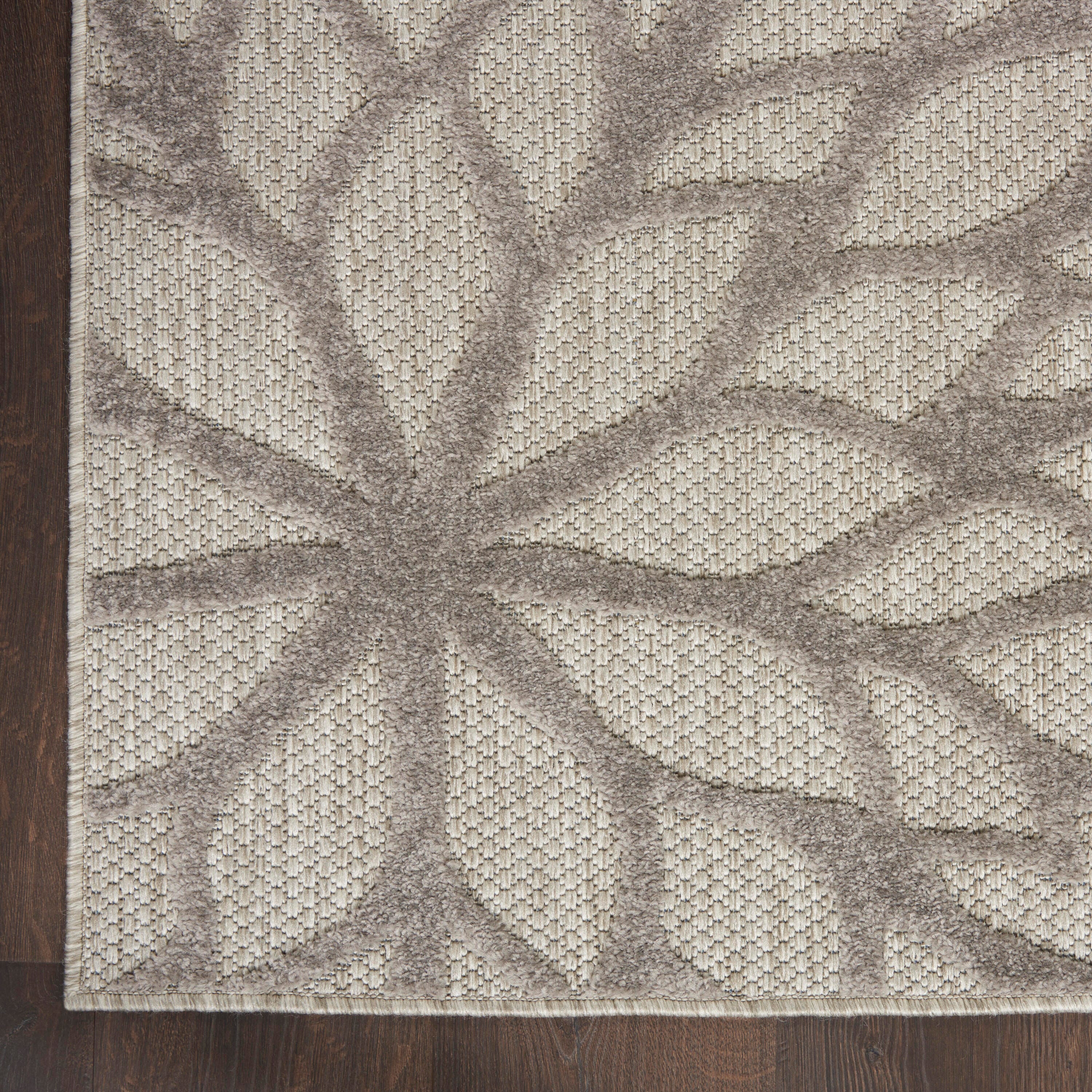 Nourison Home Splash 9' X 12' Dahlia Floral Area Rug, Silver Gray, large