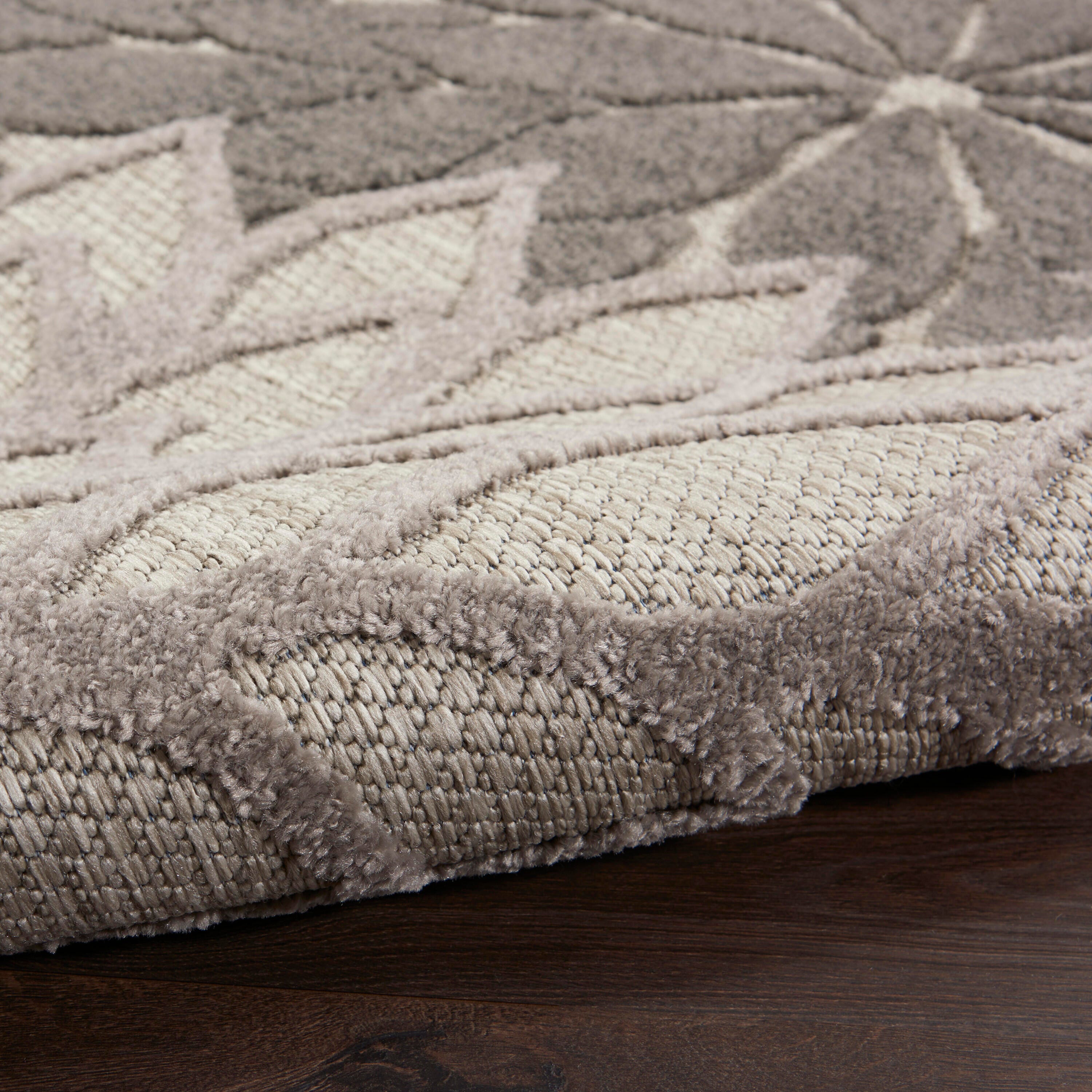 Nourison Home Splash 9' X 12' Dahlia Floral Area Rug, Silver Gray, large