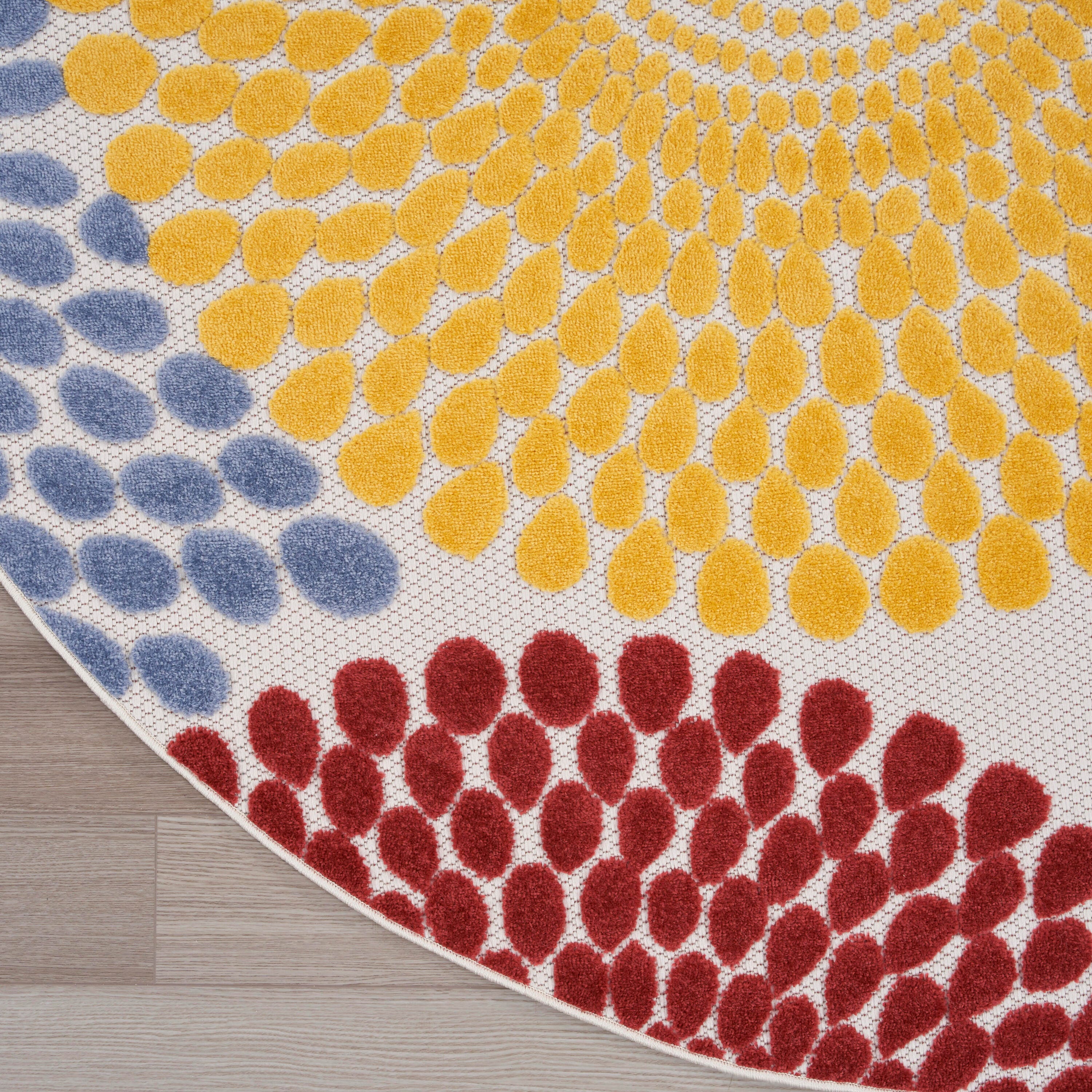 Nourison Home Splash 7'10"X Round Circular Floral Area Rug, Multi, large