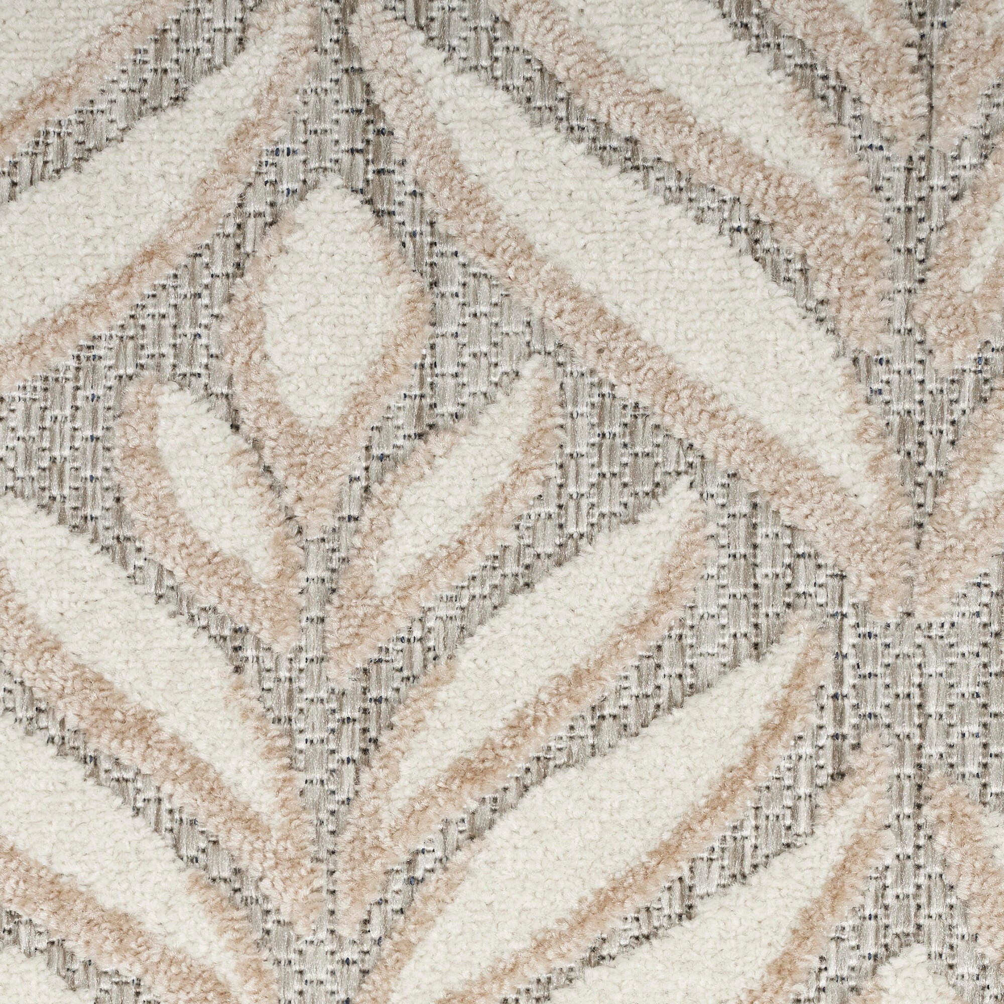 Nourison Home Splash 7'10"X Round Texture Area Rug, Ivory/Gray, large