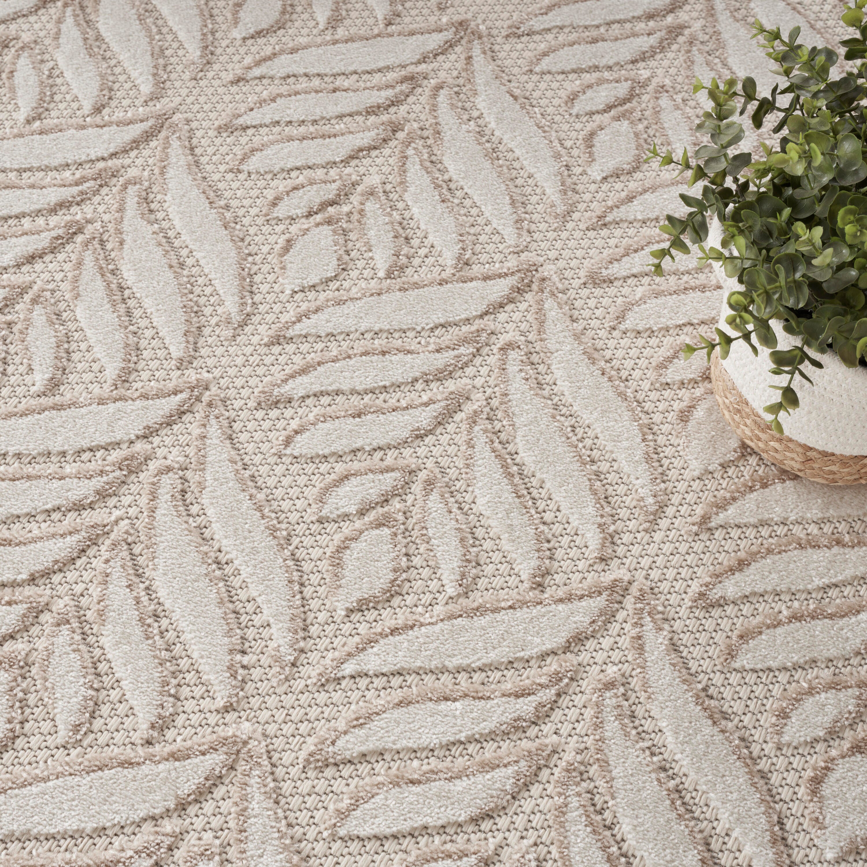 Nourison Home Splash 7'10"X Round Texture Area Rug, Ivory/Gray, large