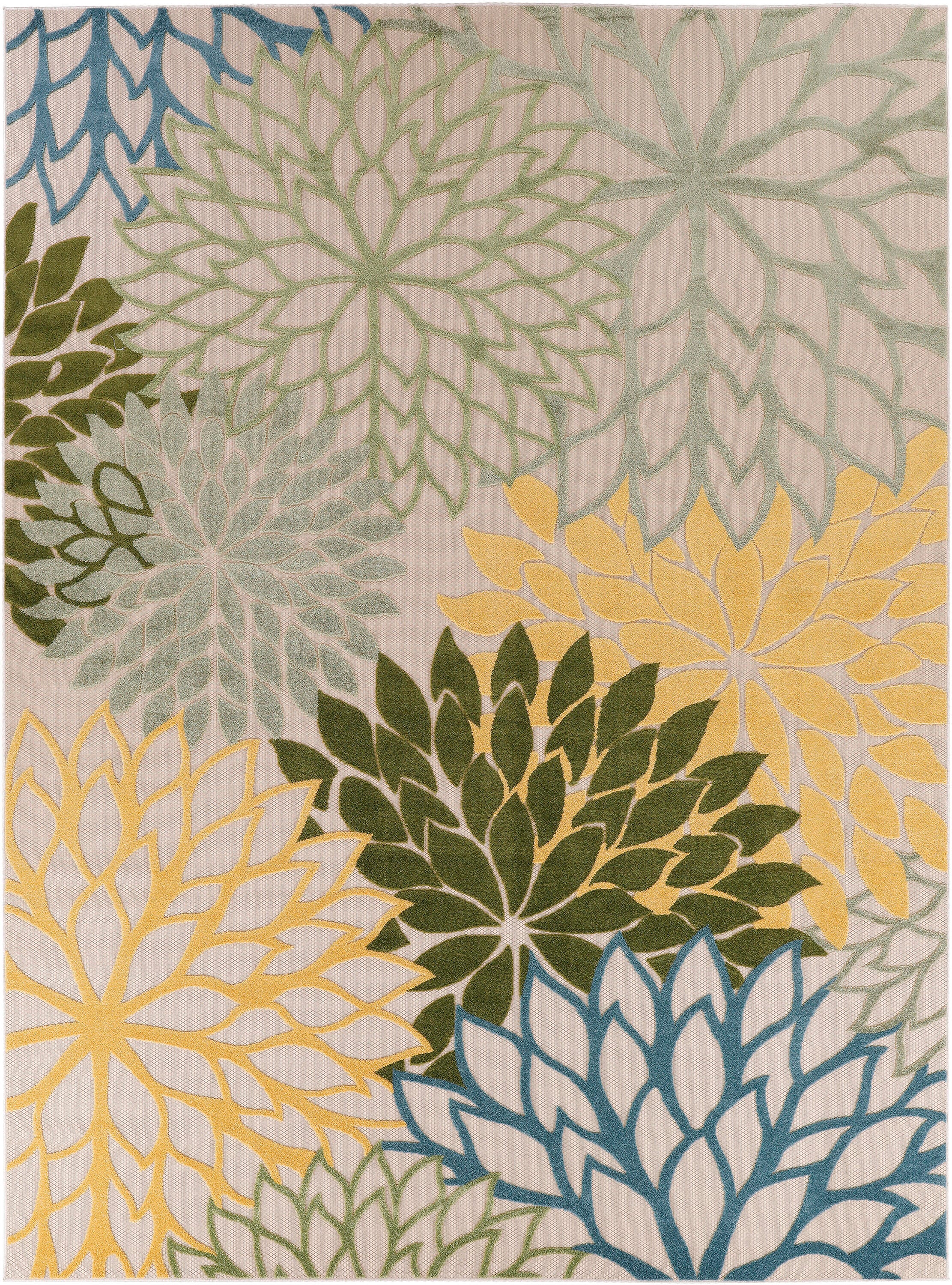 Nourison Home Splash 9' X 12' Dahlia Floral Area Rug, Green/Multi, large
