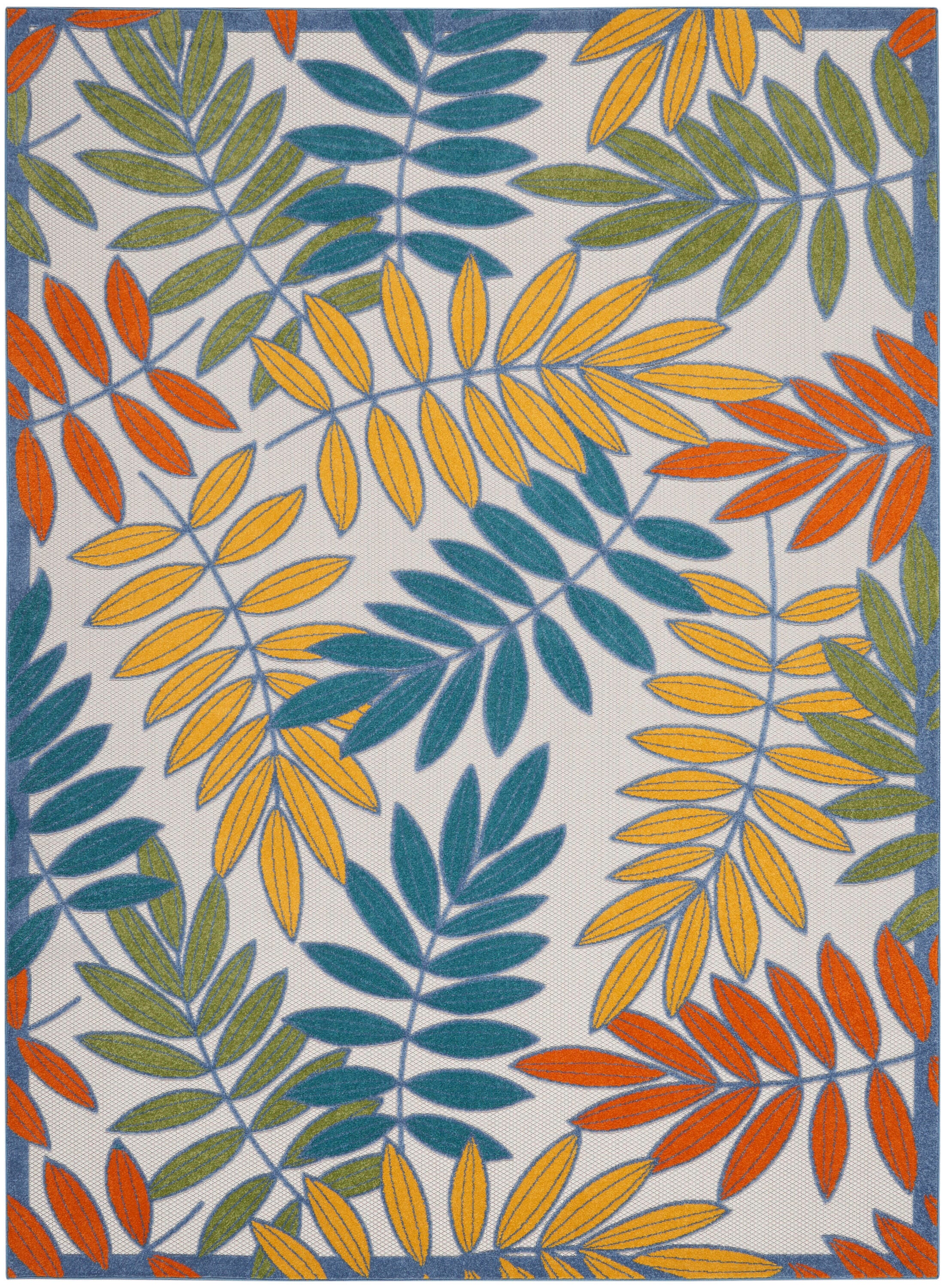 Nourison Home Splash 9' X 12' Botanical Pattern Area Rug, Ivory/Multi, large