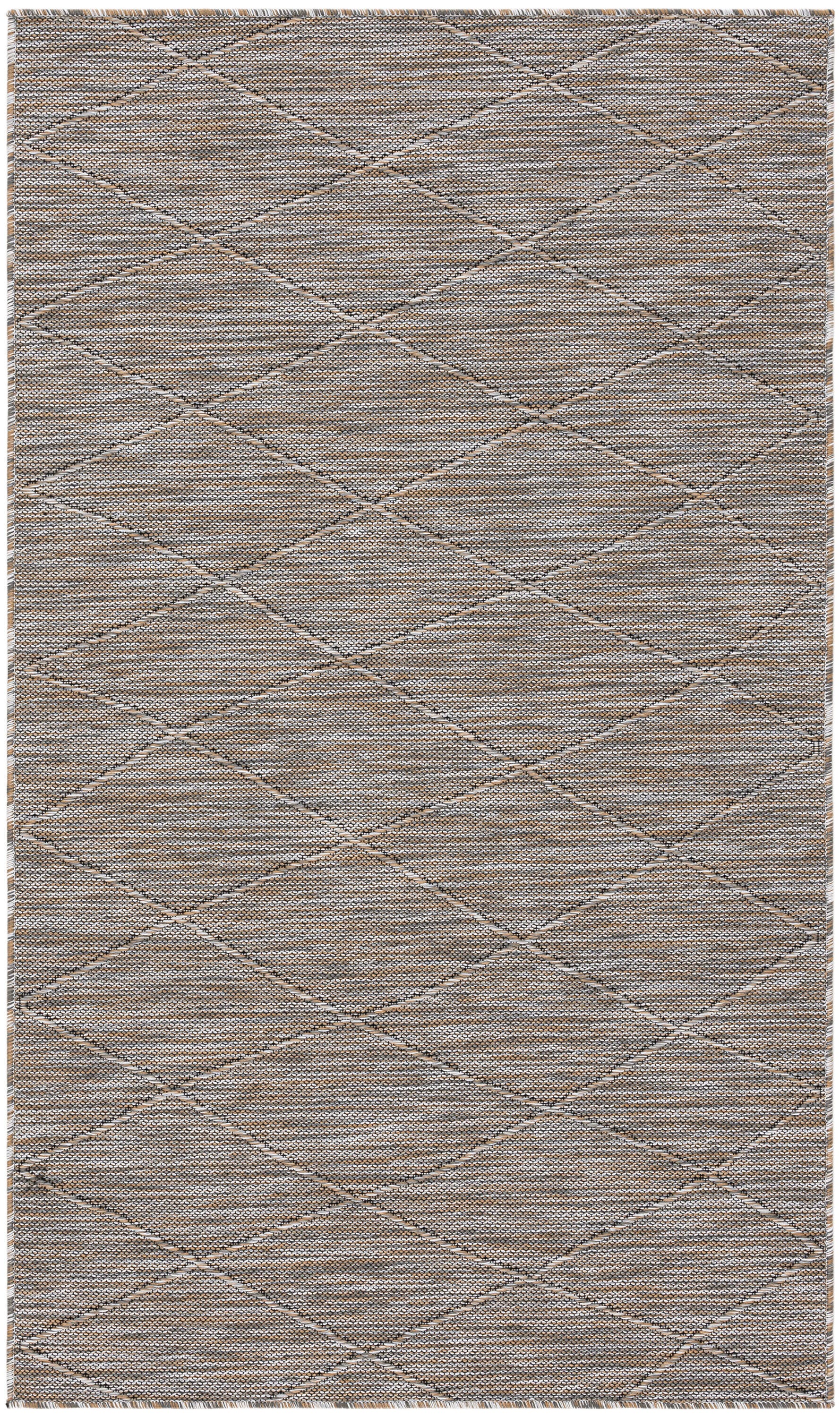 Nourison Home Washable Solutions 3' x 5' Indoor/Outdoor Rug, Gray/Mocha, large