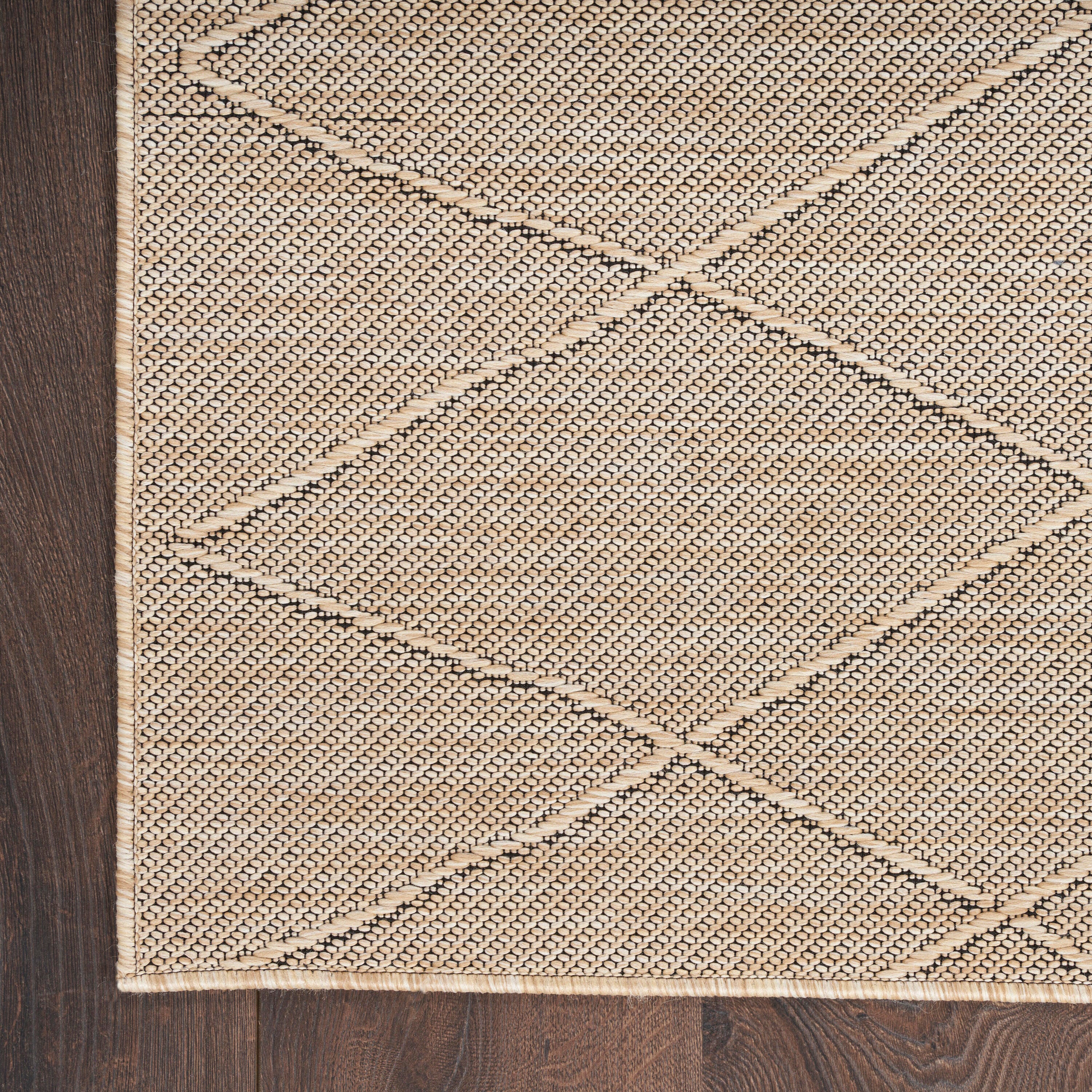 Nourison Home Washable Solutions 4' x 6' Indoor/Outdoor Rug, Natural, large