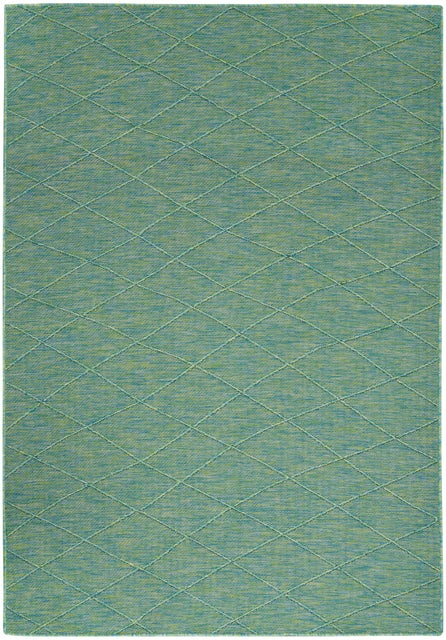 Nourison Home Washable Solutions 6' x 9' Indoor/Outdoor Rug, Blue/Green