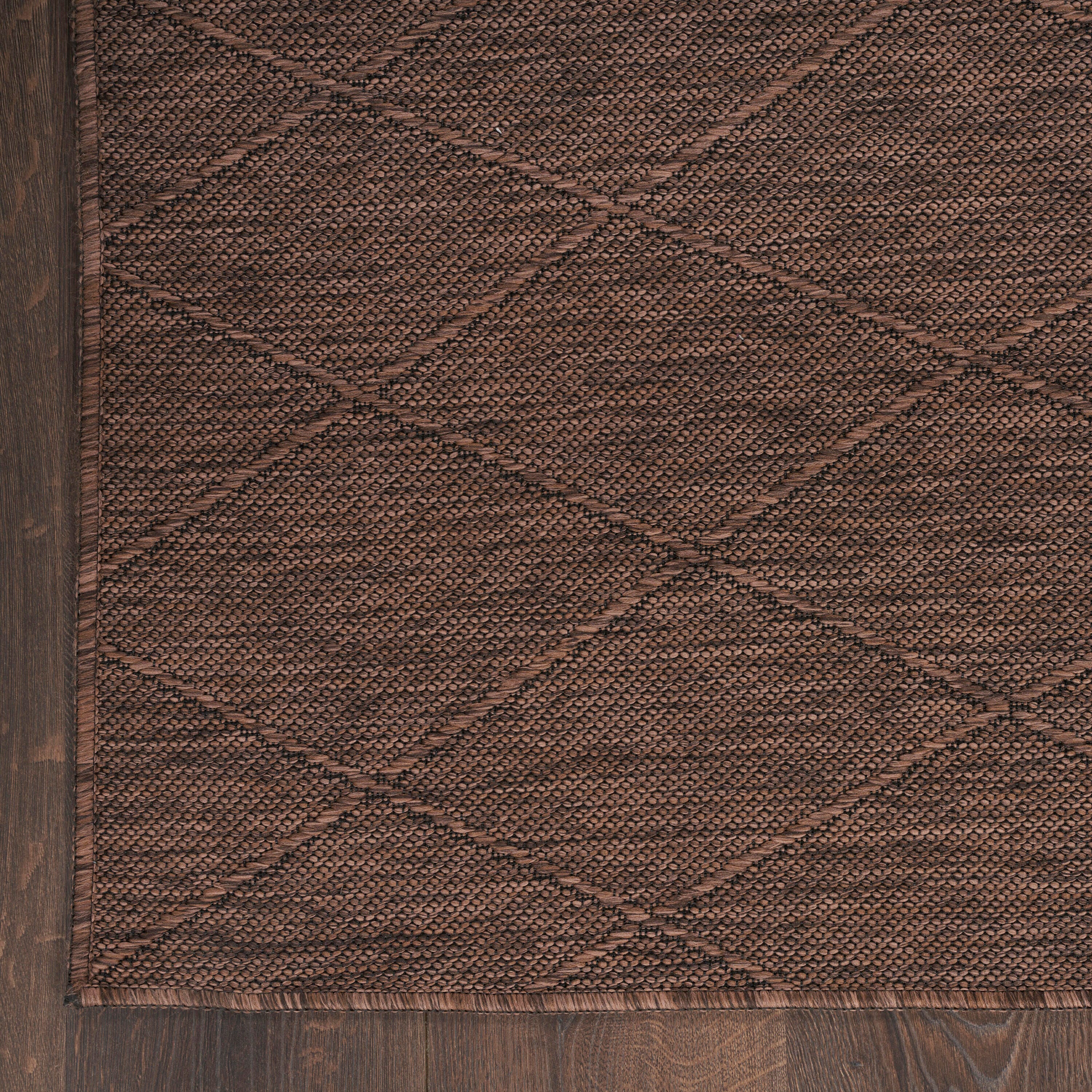 Nourison Home Washable Solutions 8' x 10' Indoor/Outdoor Rug, Mocha, large