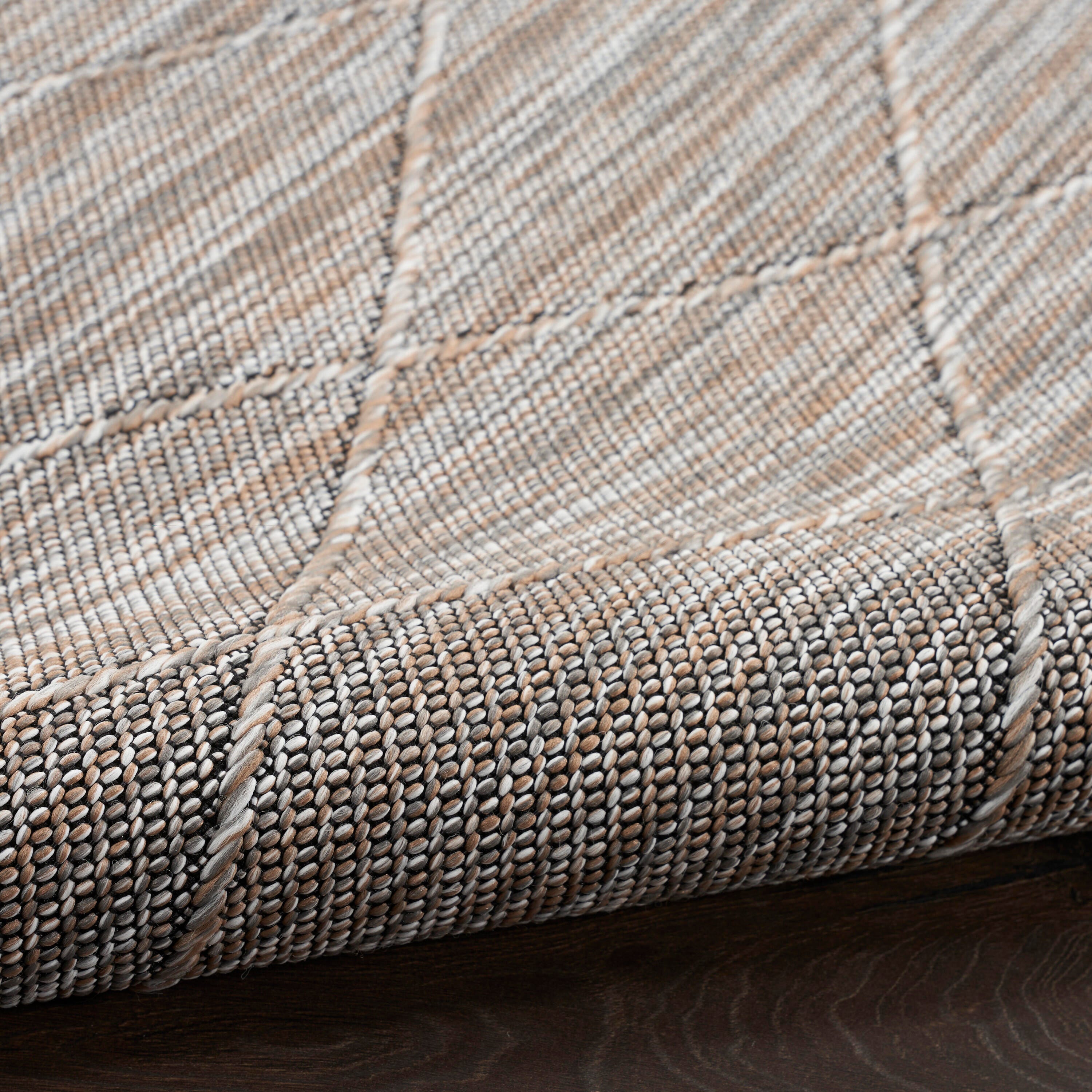 Nourison Home Washable Solutions 8' x Indoor/Outdoor Rug, Gray/Mocha, large