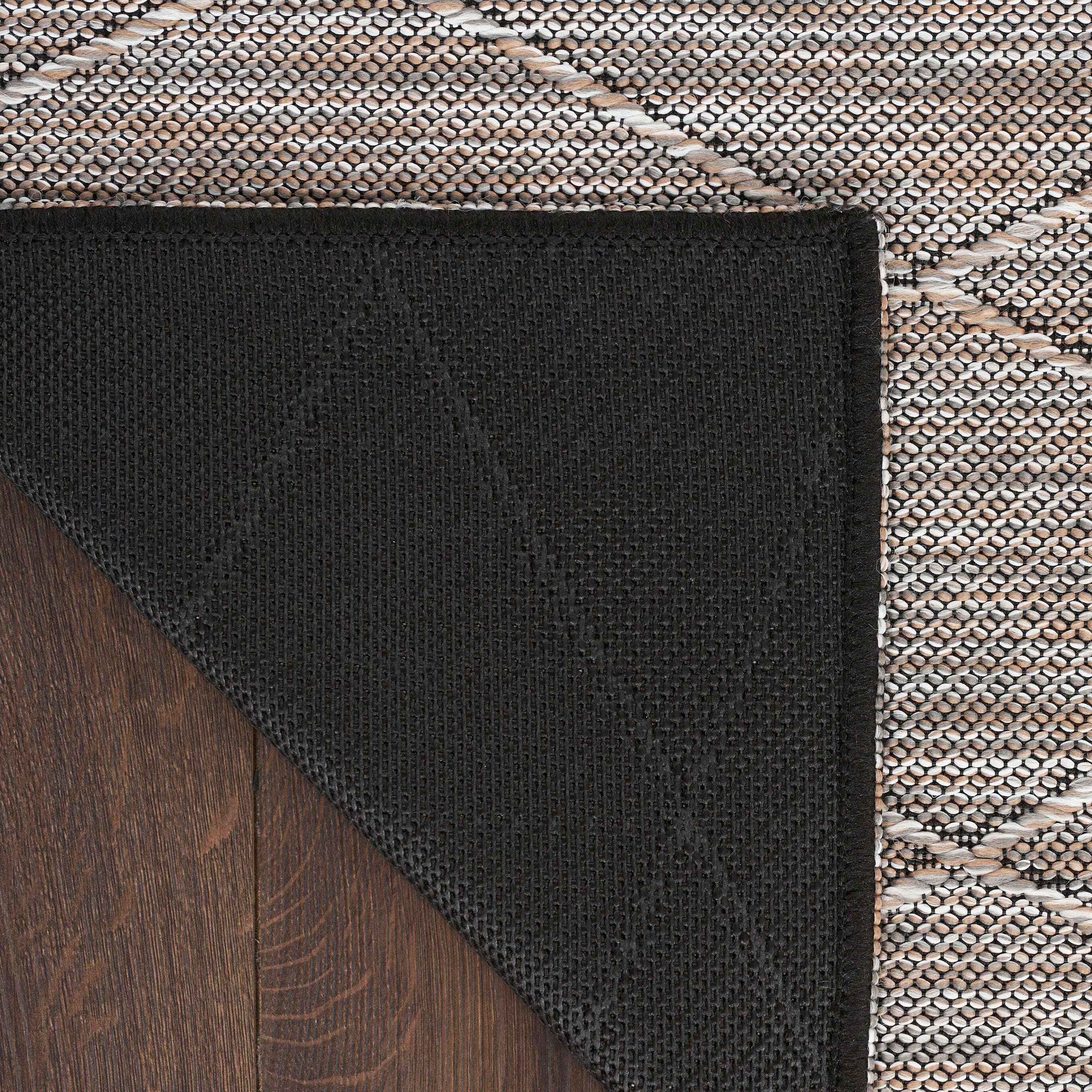Nourison Home Washable Solutions 9' x 12' Indoor/Outdoor Rug, Gray/Mocha, large